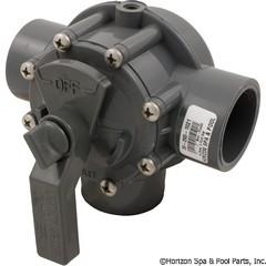 Diverter Valve,Jandy/Zod, 1-1/2"s/2"spg Non-Pos, 3 Port, Gry 26-295-1021