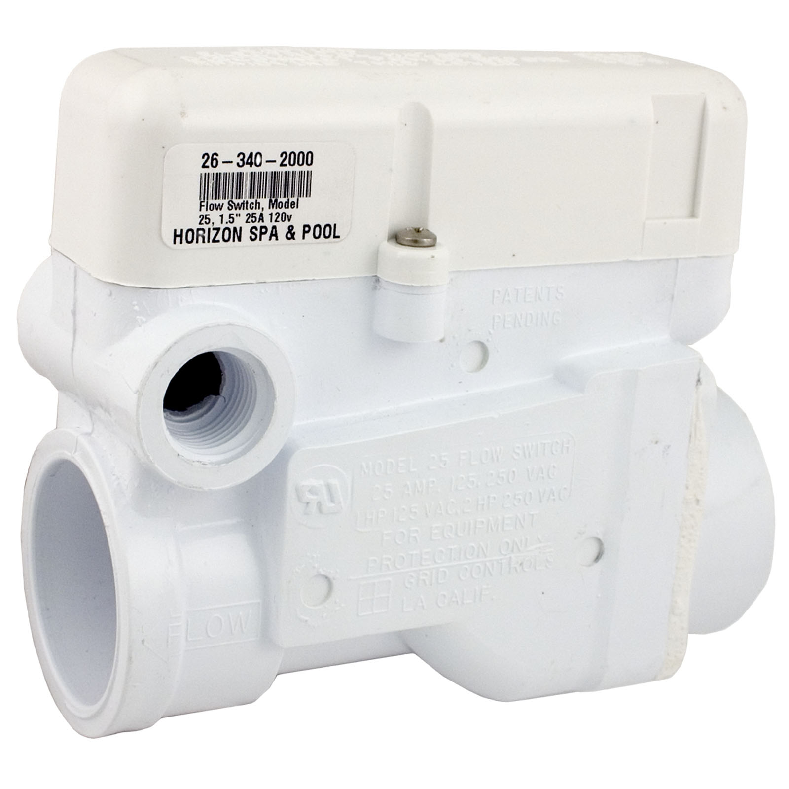 FLOW SWITCH, GRID CONTROLS M-25, 25A, 115V, 1-1/2
