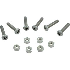 Screw, 6 Pack, Hayward Vari-Flo/Selecta-Flo Valves, w/Nut 27-150-2008