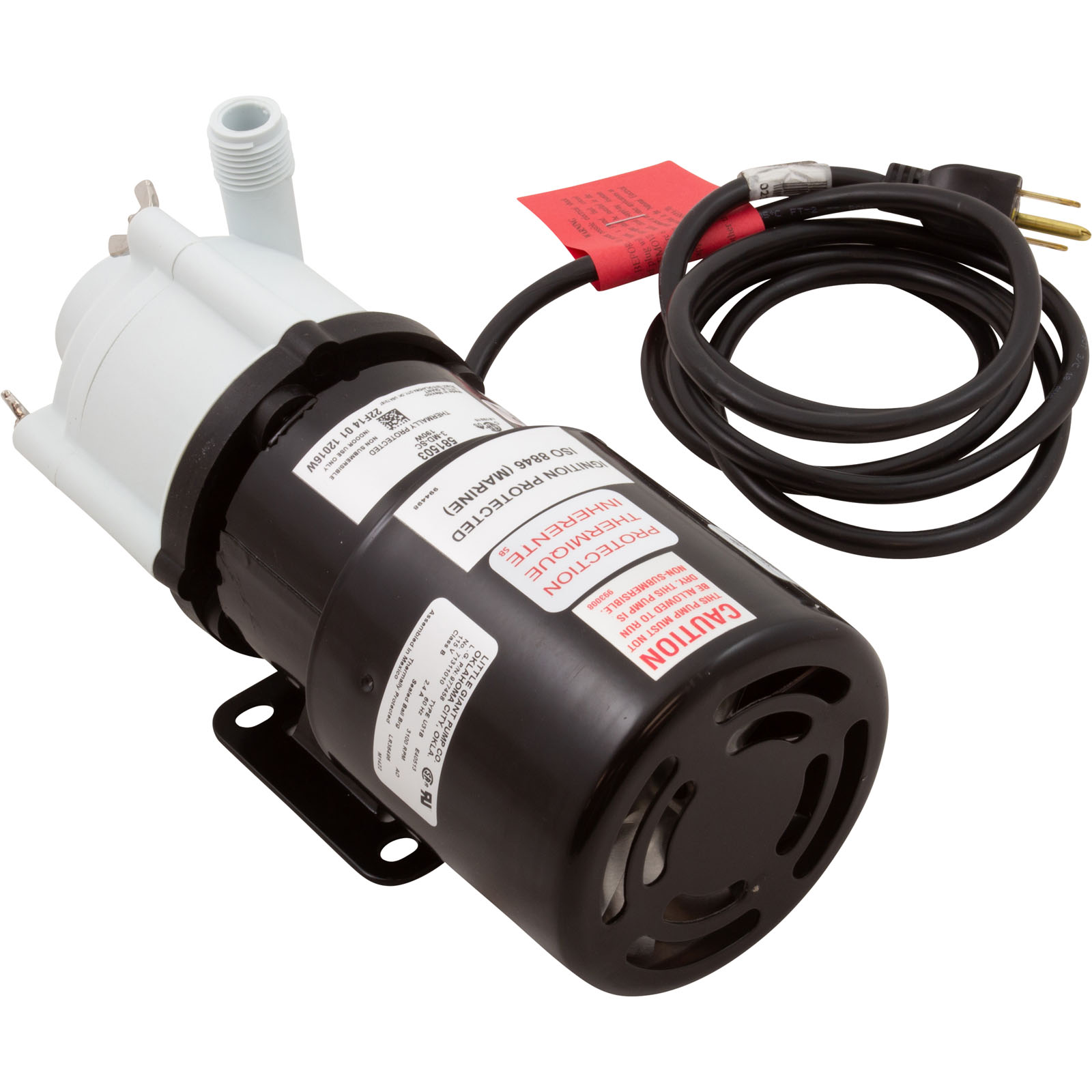 Picture of 581503 Pump Circulation Little Giant 3-MD-SC750 GPH190W6' Cord
