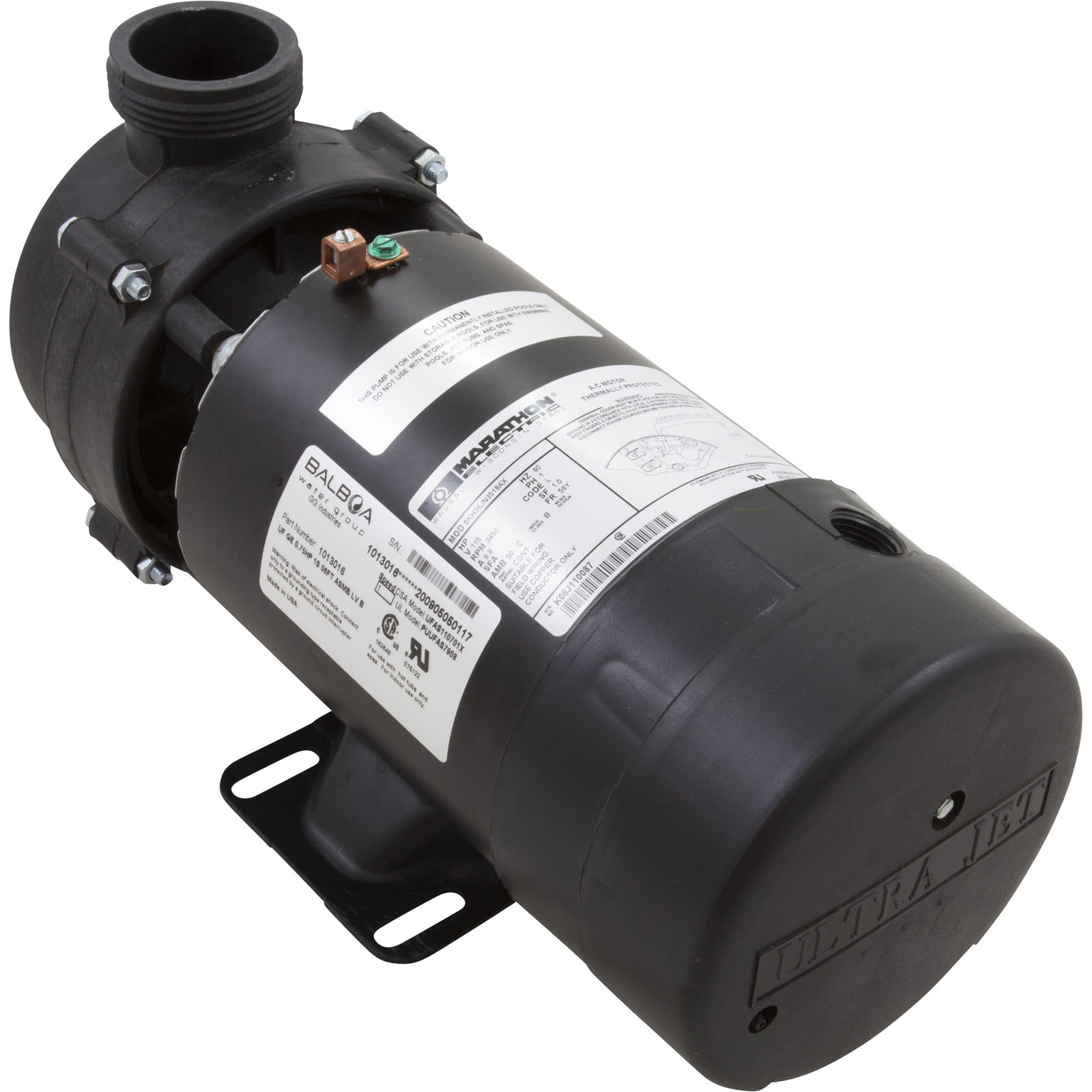 Picture of 1013016 Pump Bath Balboa UltraJet 10.0A115v w/Air Switch Nema