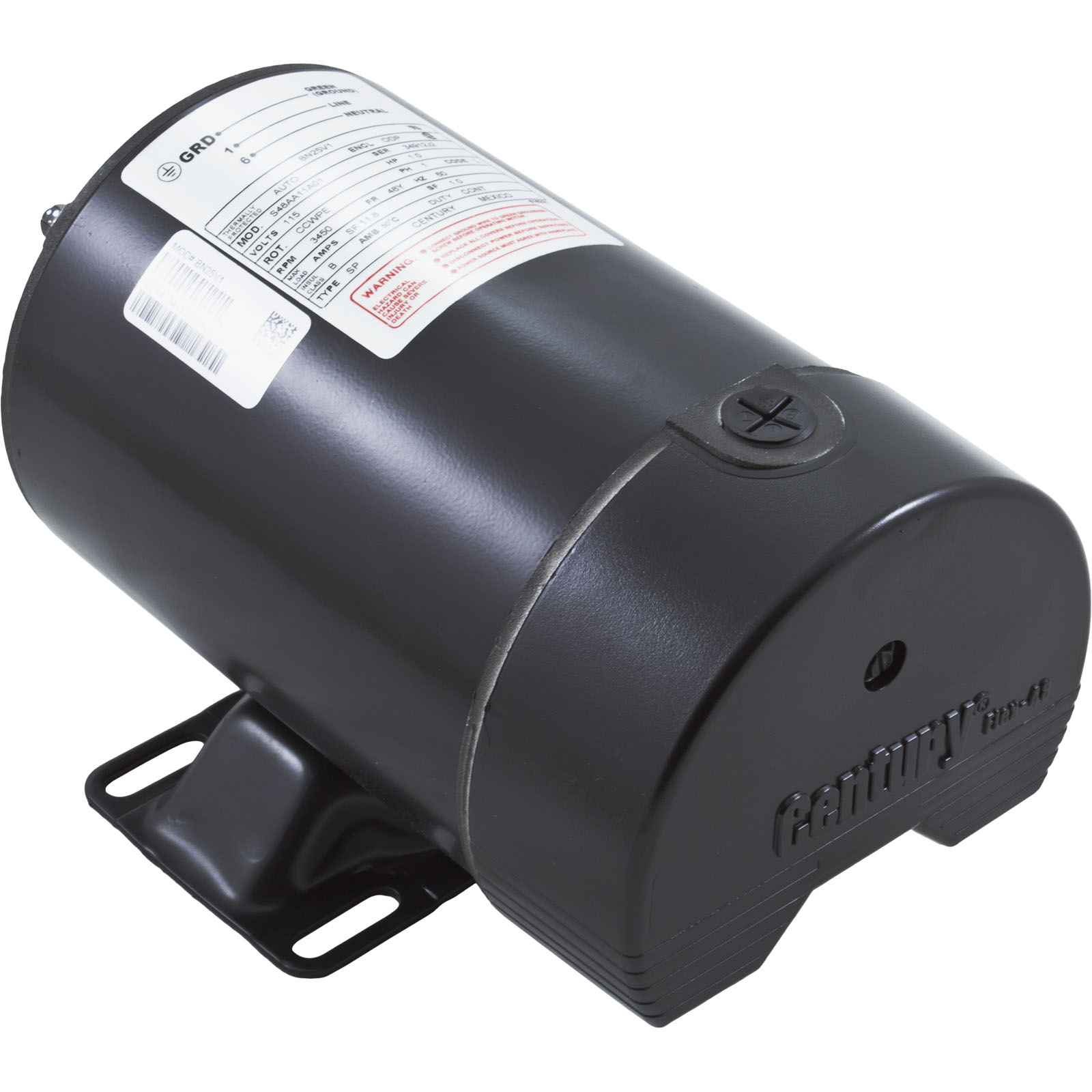 MOTOR, CENTURY, 1.0 HORSEPOWER, 115V, 1 SPEED, 48 FRAME 