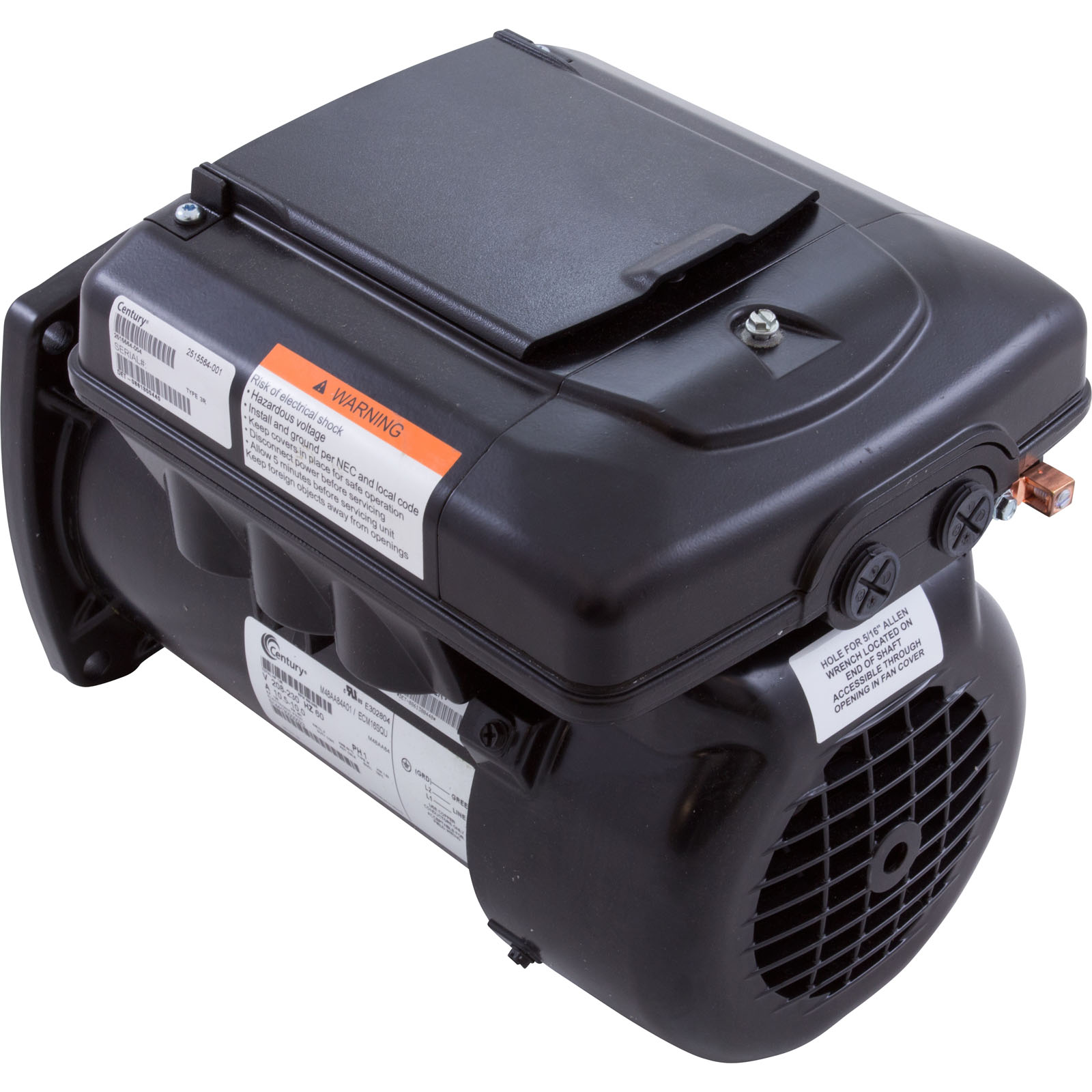 Picture of ECM16SQU  Pool Motor Century 208v-230v  Var-Spd48fr  SQFLV-Green  AO Smith/Century/Regal Beloit