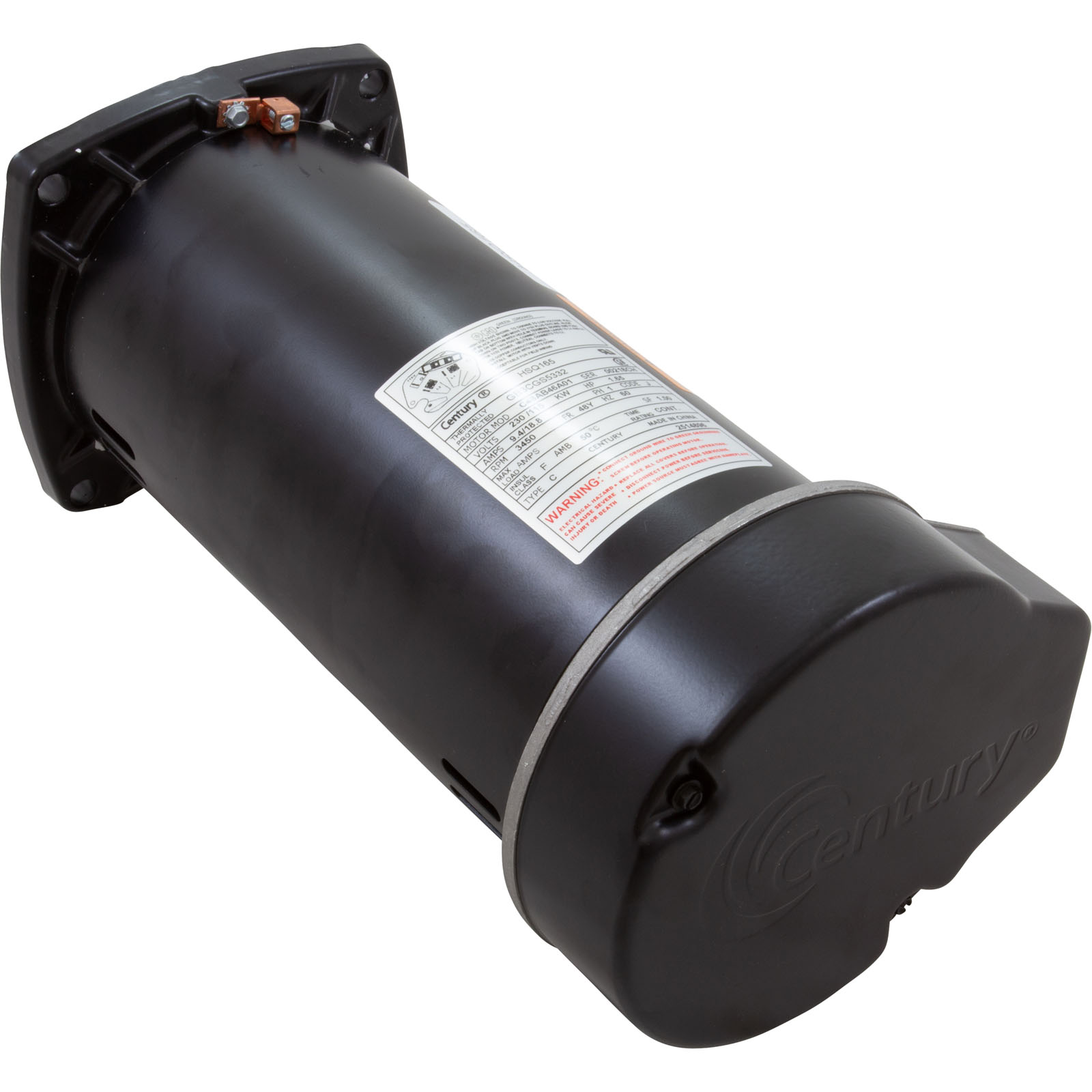 MOTOR, CENTURY CENT PRO,1.65HP,115/230V,1SPD,SQFL,48YFR,THD 