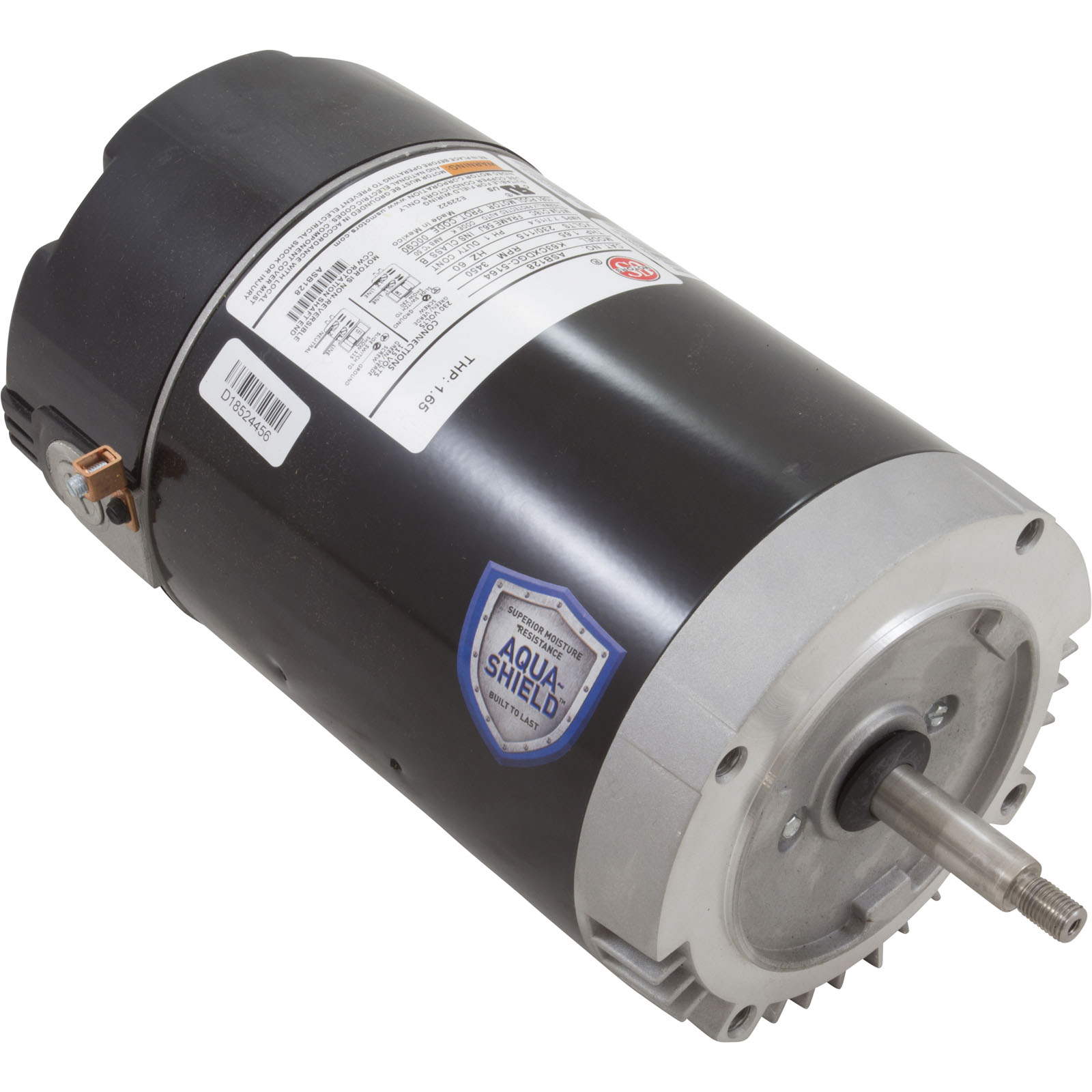 MOTOR, US MOTOR, 1.0 HORSEPOWER, THREADED, FULLRATE, 115/230 | ASB128