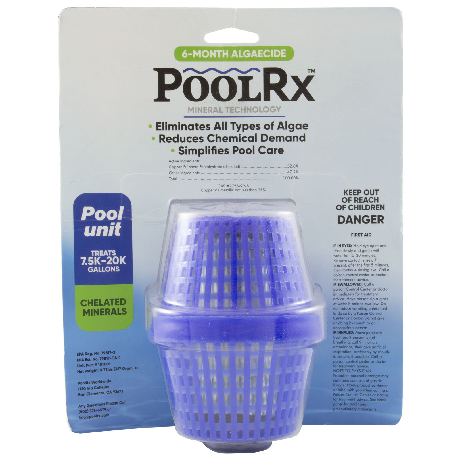 101001 Minerial Purifier PoolRx Blue Unit 7.5k-20k gallons