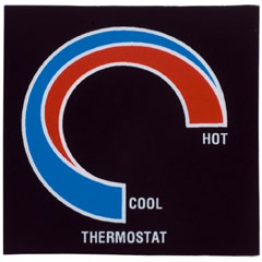 Thermostat Label, Therm Products 47-555-1135