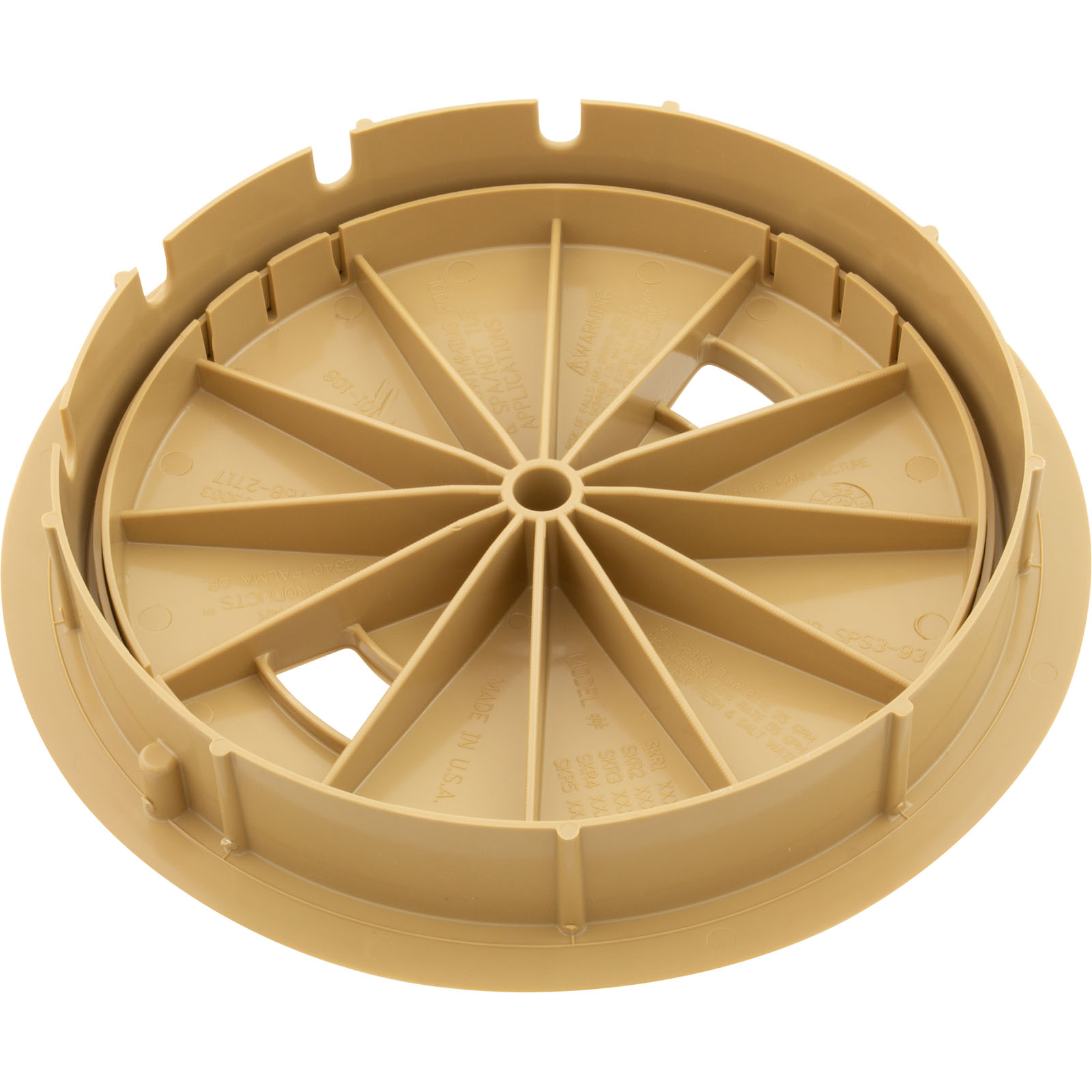 Picture of SKRT108 Skimmer Lid Aquastar w/Collar Tan