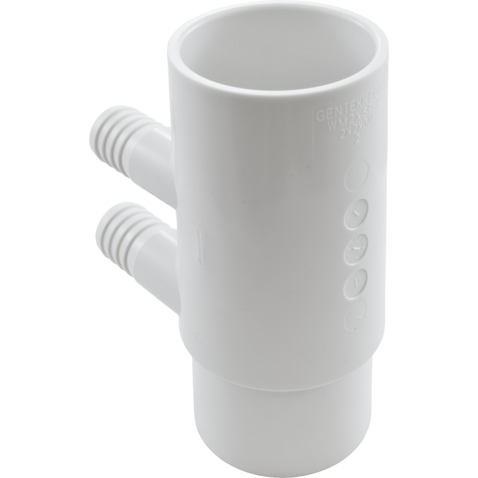 Picture of WM2XSP-4 Manifold 3/4" Barb 4 port Flow Thru 2" Slip x 2" Spigot