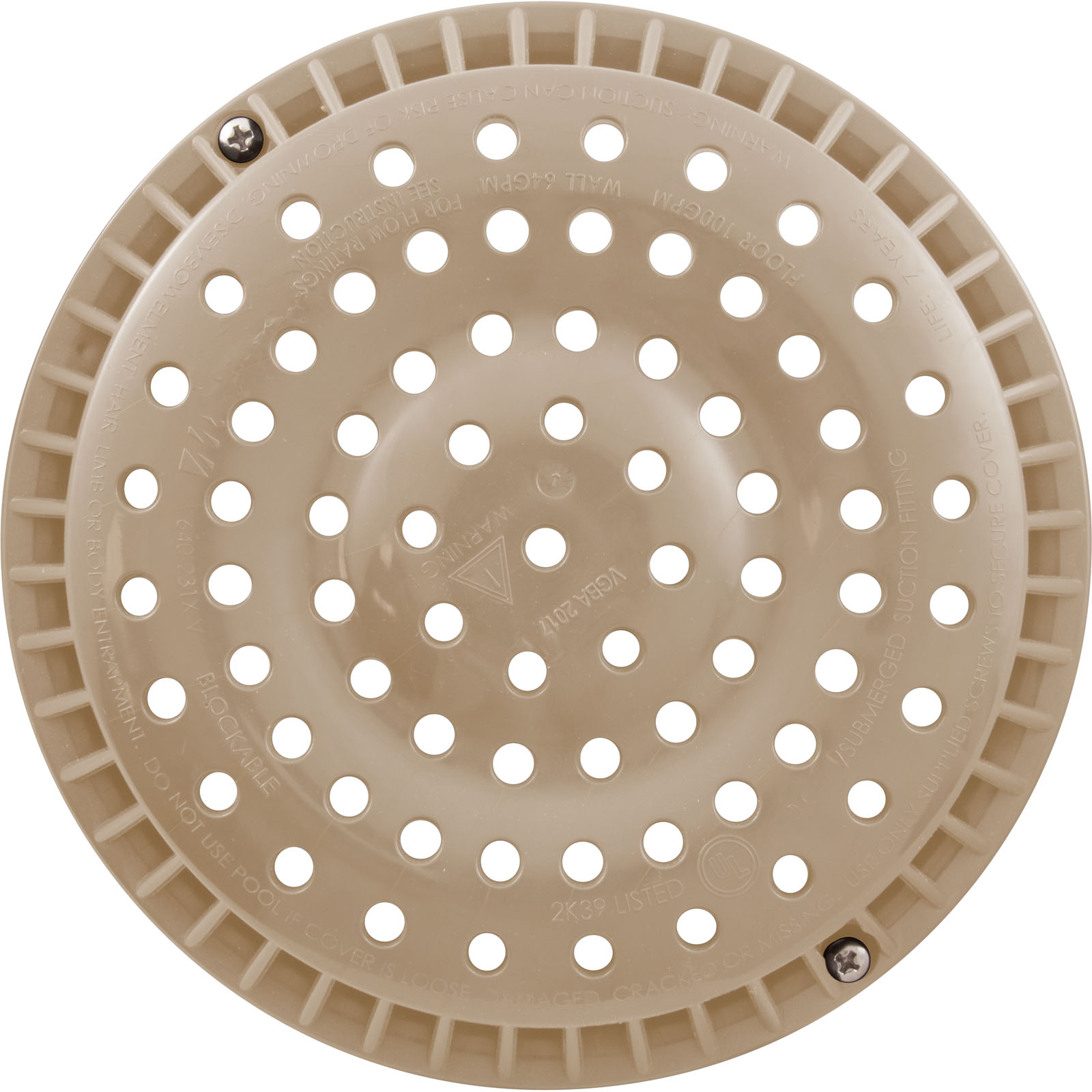 Picture of 642-2159-BEI V Main Drain Grate WW Anti-Vortex 8