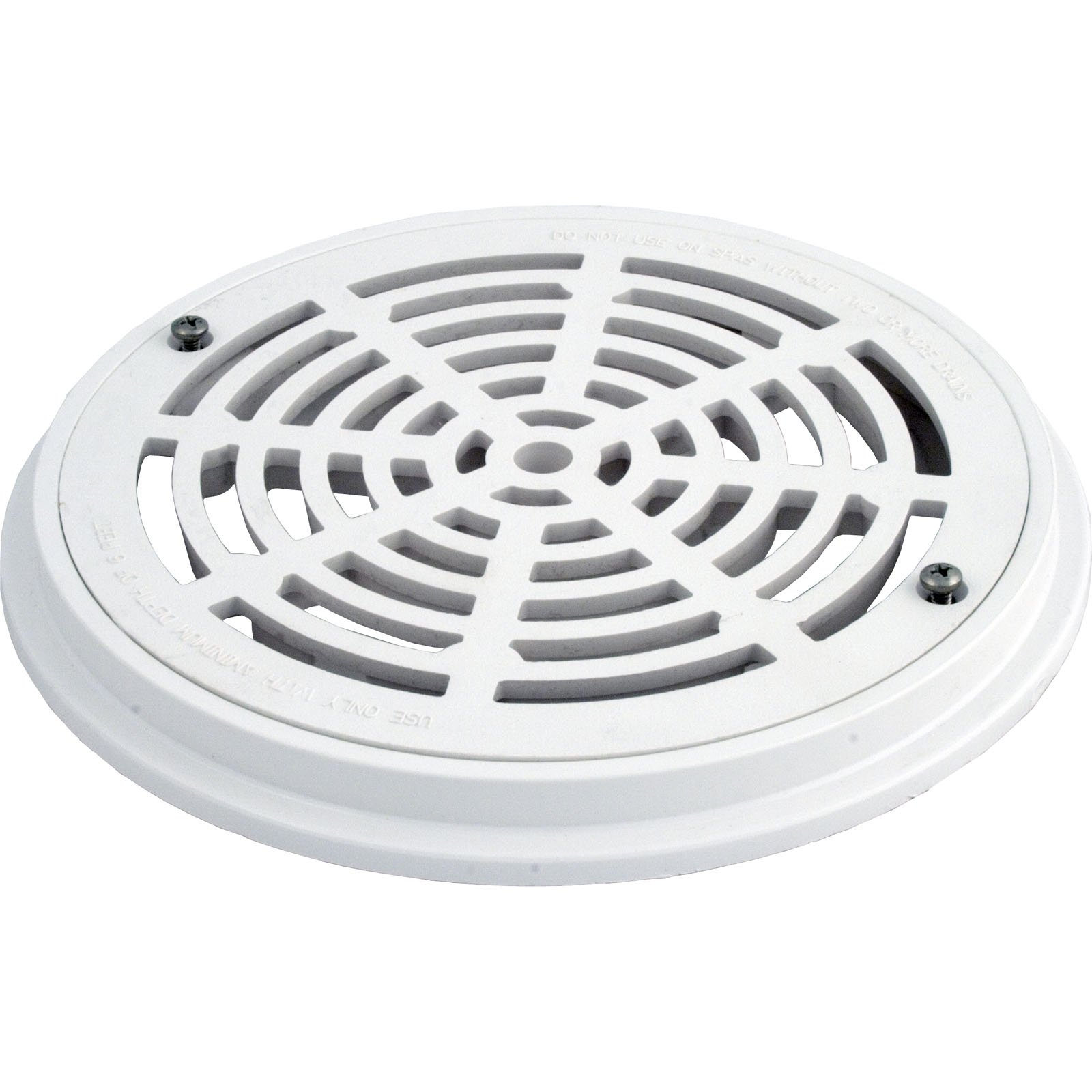 Picture of 640-2330 Main Drain Grate Waterway with Collar White