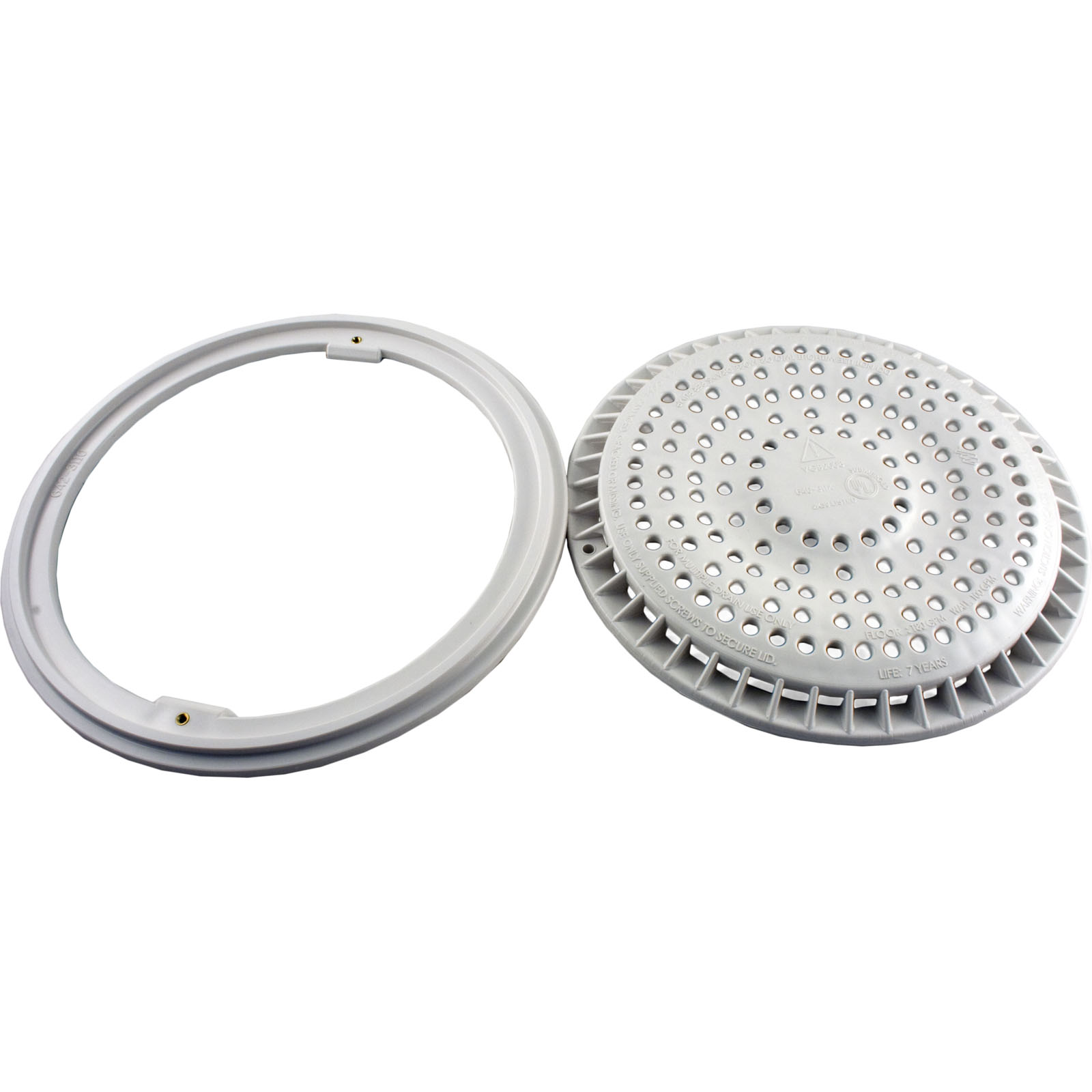 Picture of 640-3110V Main Drain Grate WW Anti Vortex 10" Rnd w/Collar White