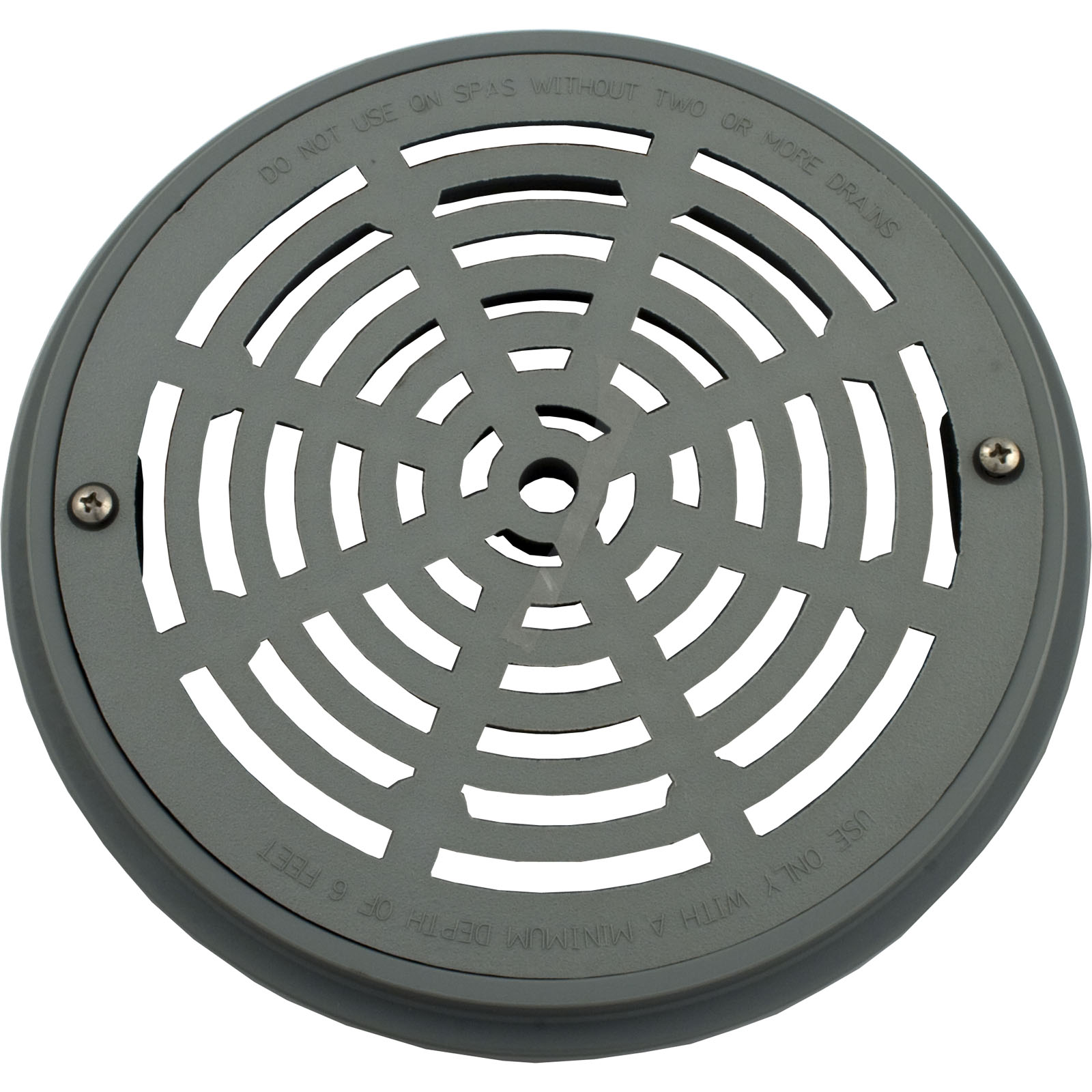Picture of 640-3119DKG V Main Drain Grate WW Anti Vortex 10" Rnd w/Collar Dk Gry