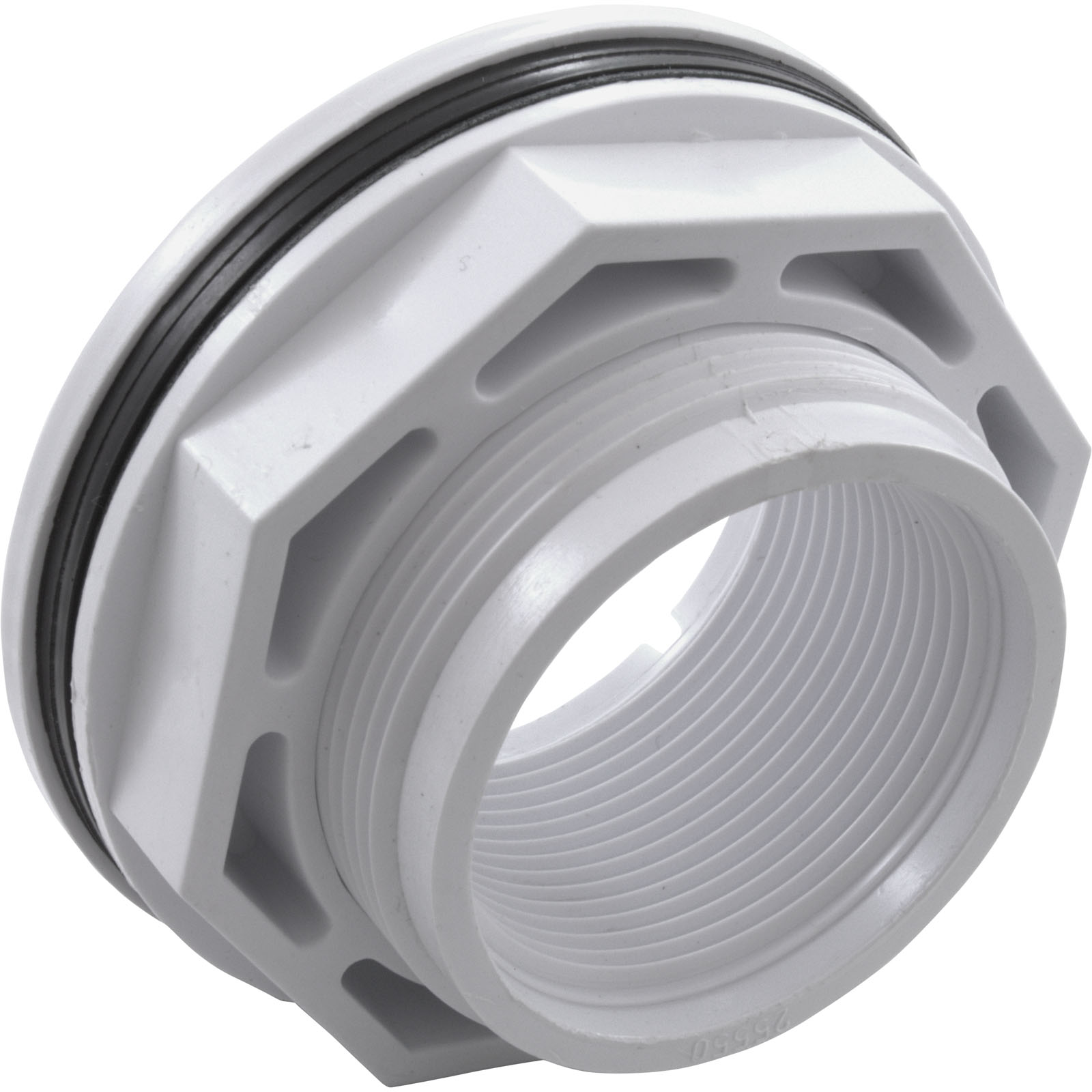 Picture of 25550-000-000 Wall Fitting CMP 2-3/8"hs 1-1/2"fpt 3-1/2"fd w/Nut Wht