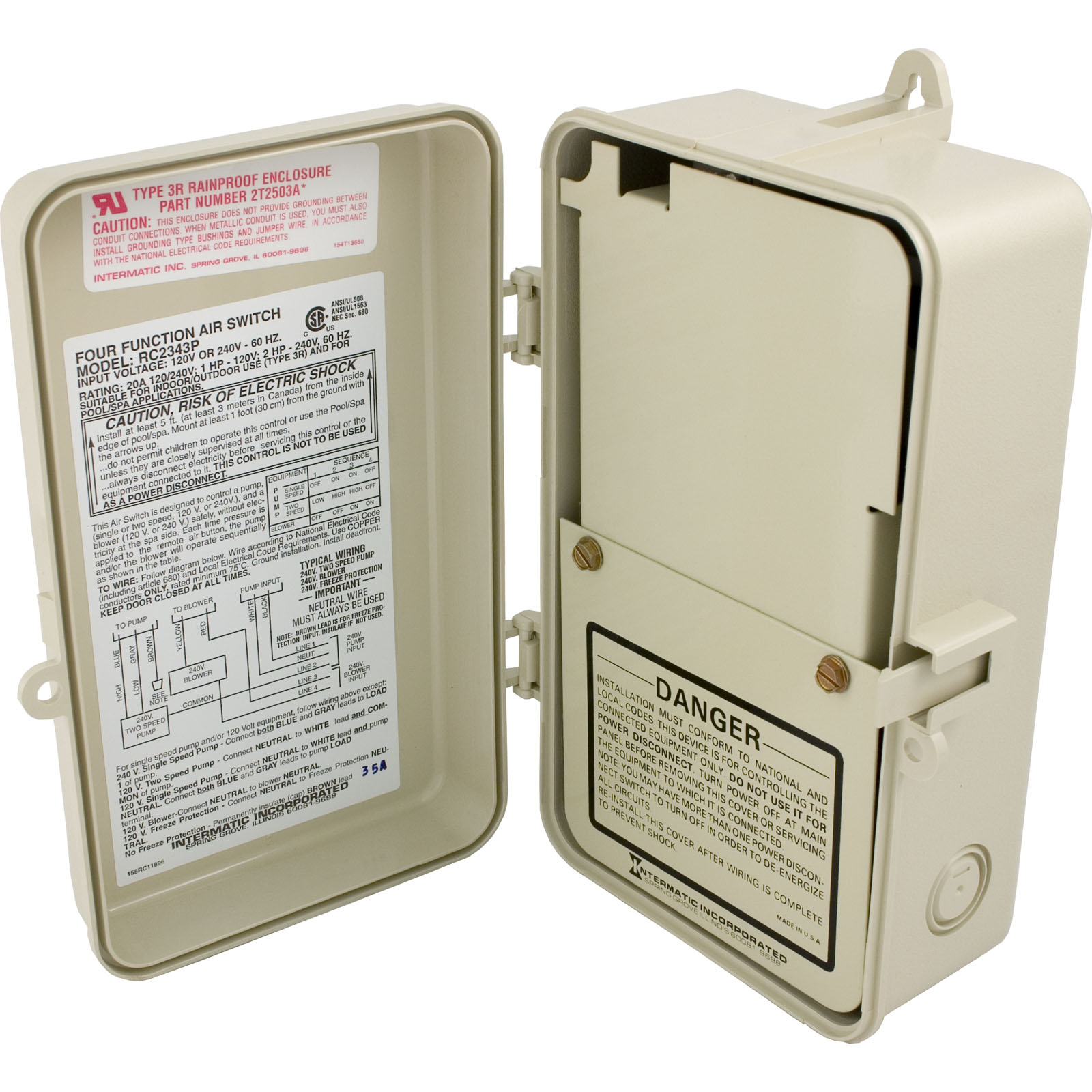 Picture of RC2343P Air Control Box Intermatic 115v/230v Four Function