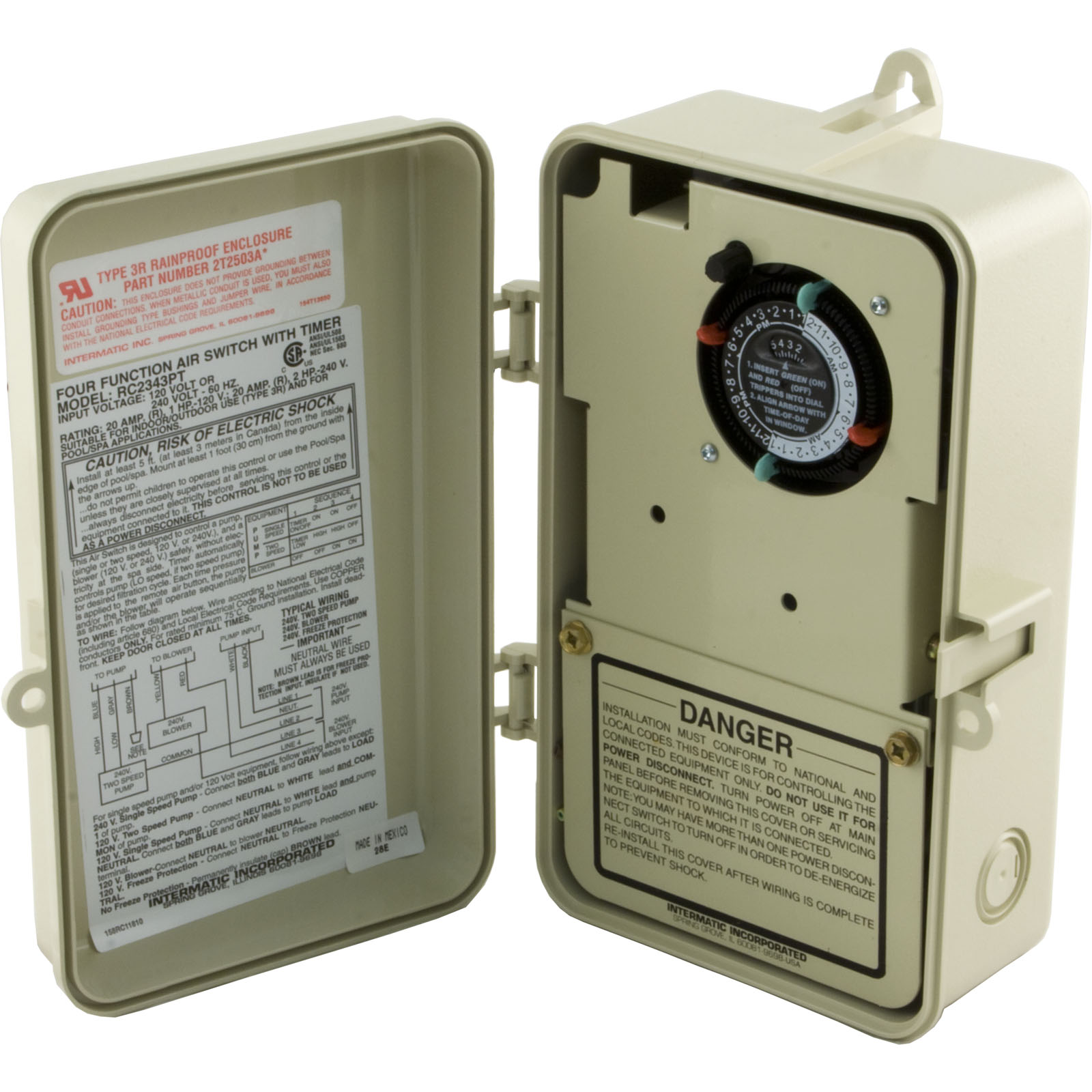 Picture of Air Control Box, Intermatic, 115v/230v,Four Function, Timer