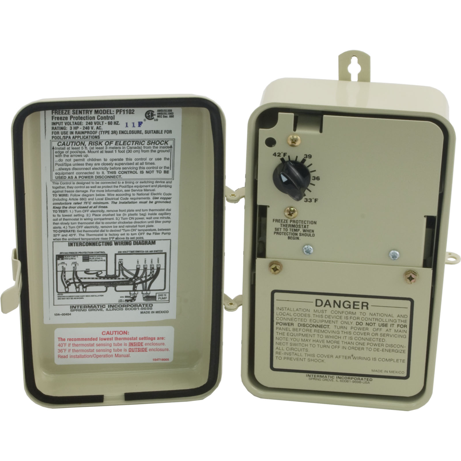 Picture of PF1102 Freeze Control Intermatic PF1102 230v with Case