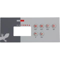 Overlay, Gecko TSC-35-GE1, 6 Button, P1, P2, Bl, Lt 58-337-1900