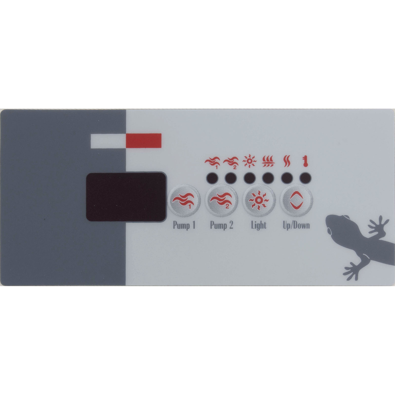 Picture of 9916-100240 Overlay Gecko TSC-18-GE2 4 Button P1 P2 Light