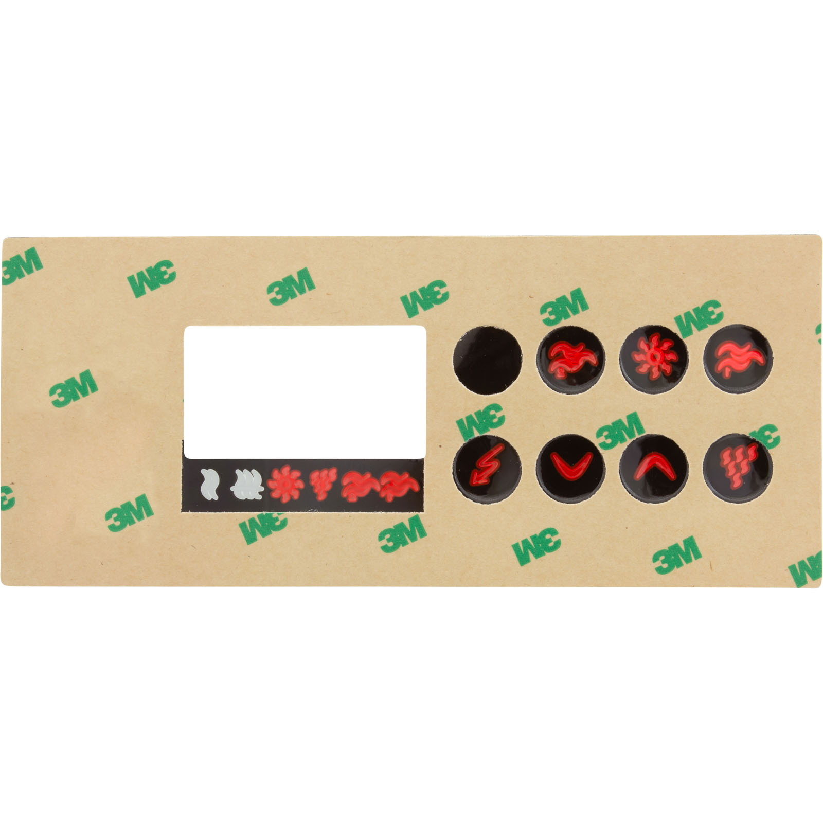 Picture of 9916-100331 Overlay Gecko TSC-8-GE2 7-Button P1 P2 Bl Lt