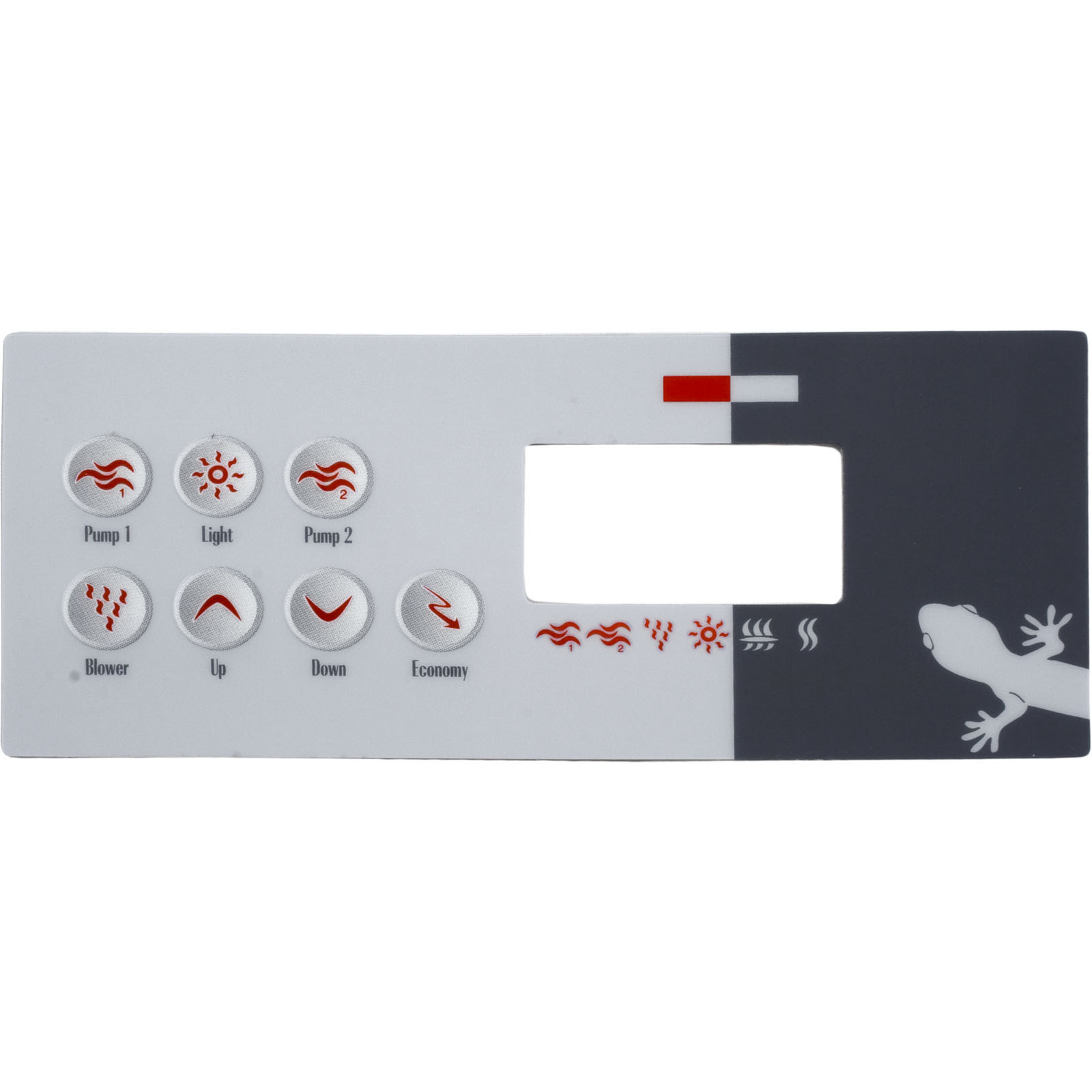 Picture of 9916-100331 Overlay Gecko TSC-8-GE2 7-Button P1 P2 Bl Lt
