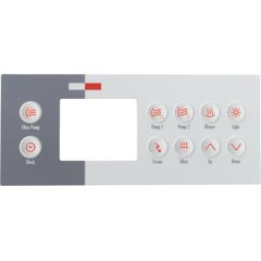 Overlay, Gecko TSC-4, 10 Button, P1 ,P2 ,Bl ,Lt, Eco, Filt 58-337-1914