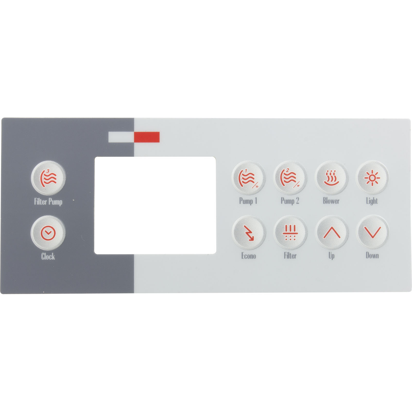Picture of 9916-100761 Overlay Gecko TSC-4 10 Button P1 P2 Bl Lt Eco Filt