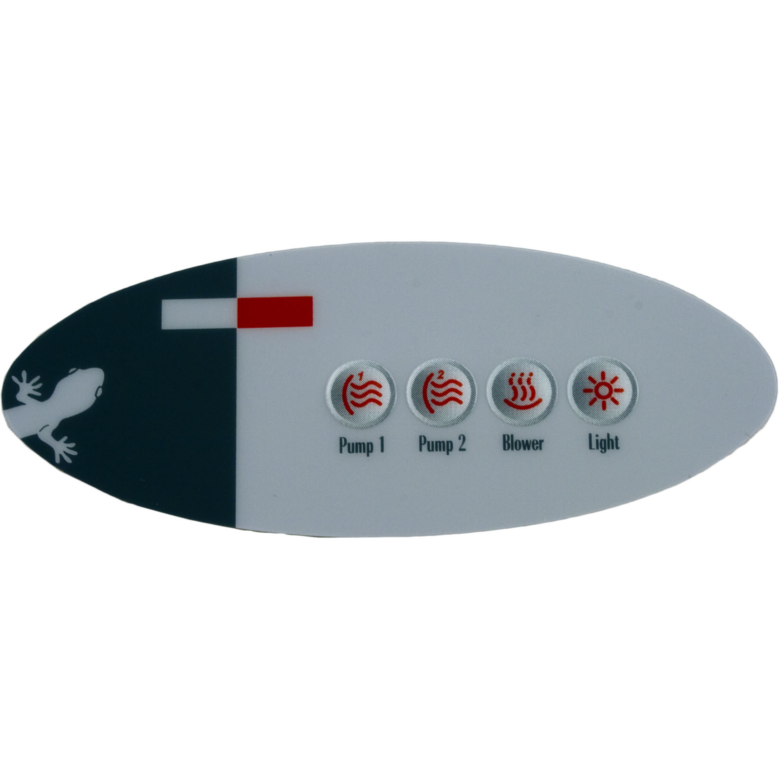 Picture of 9916-100261 Overlay Gecko TSC-3 4 Button P1 P2 Bl Lt
