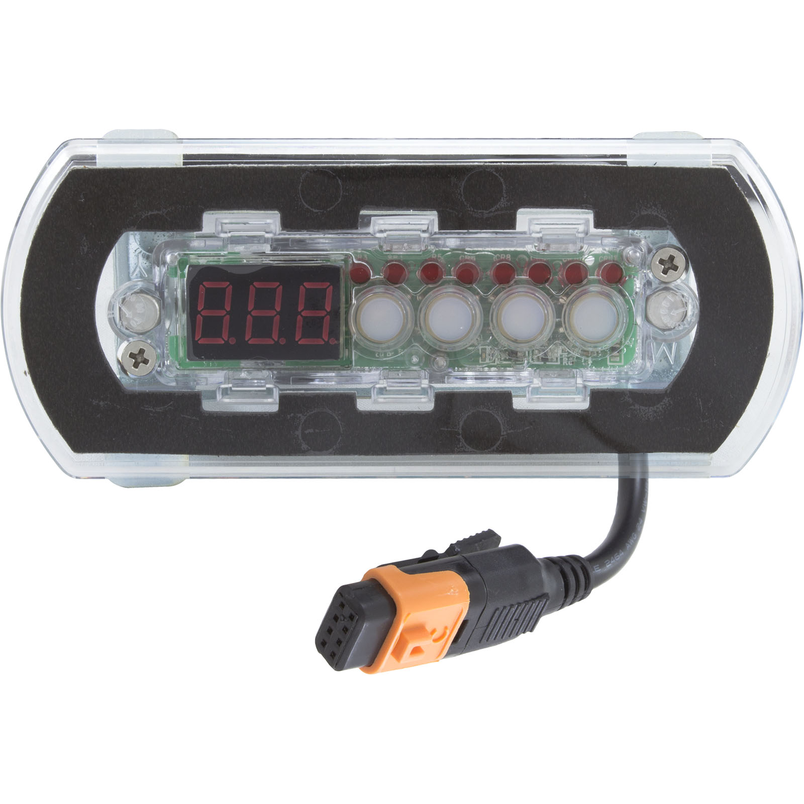 Picture of 0607-008004 Topside Gecko In.k200 4 Button 1 Pump LED w/o Overlay