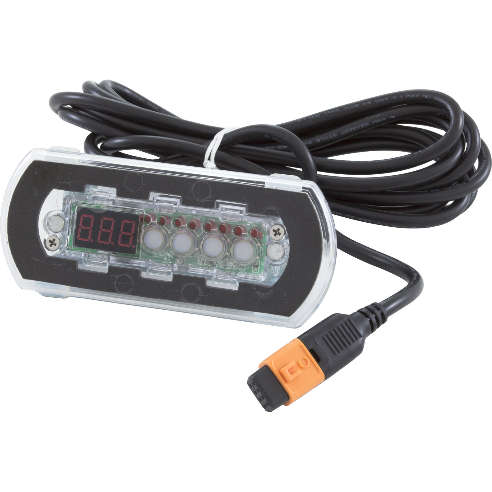 Picture of 0607-008004 Topside Gecko In.k200 4 Button 1 Pump LED w/o Overlay