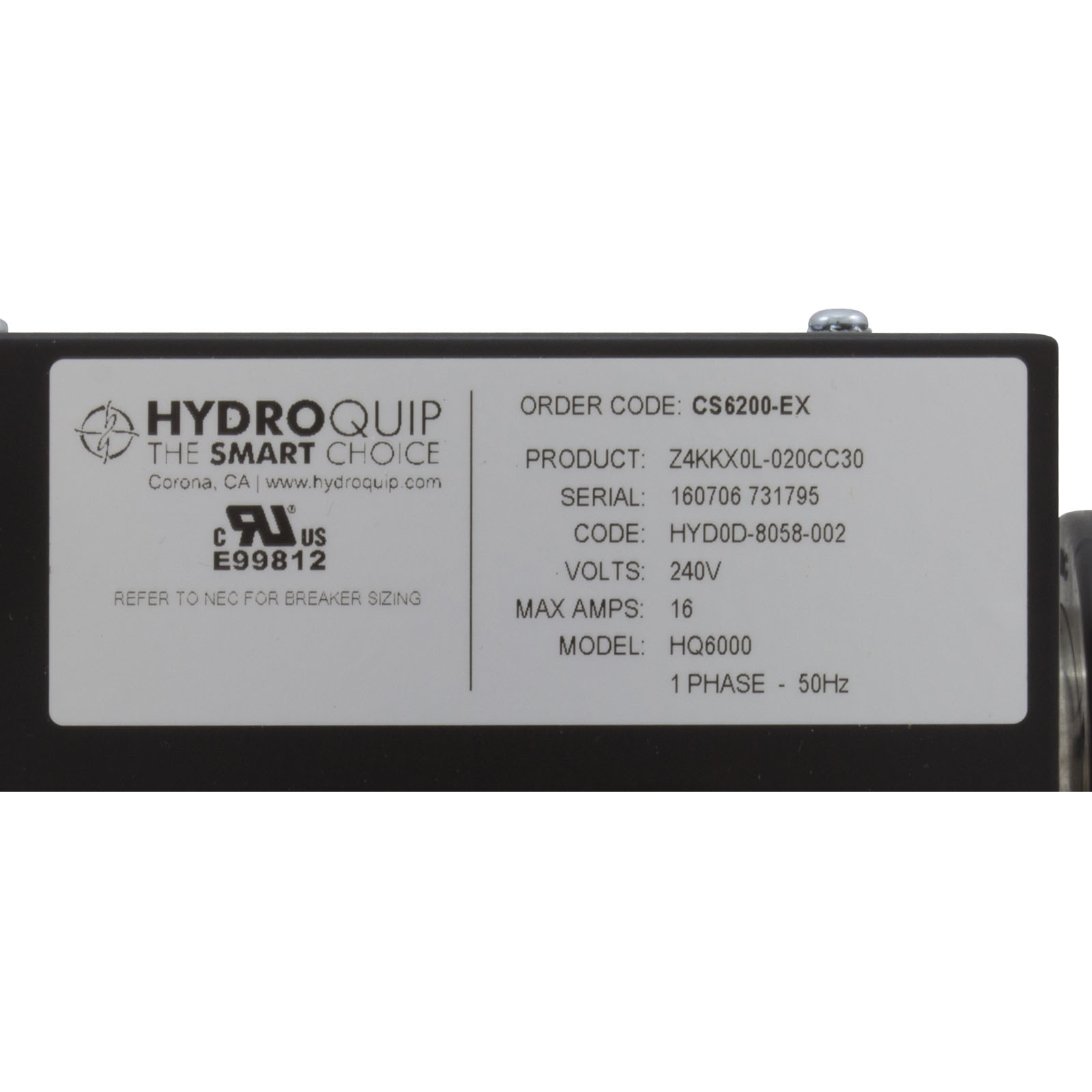 Picture of CS6200Y-EX Control Hydro-Quip CS6200EX P1P2OzCP 3.0kW K-18 50Hz