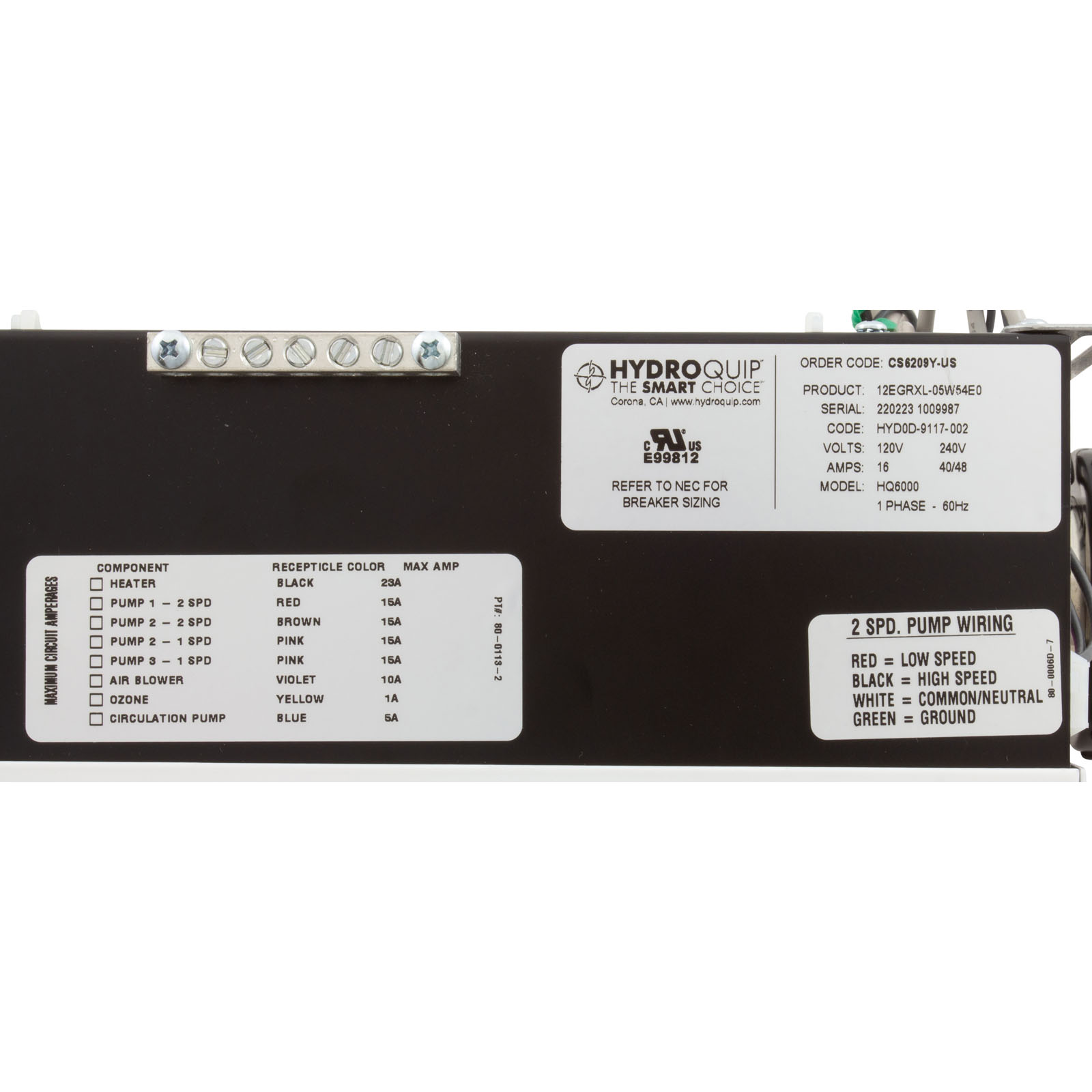 Picture of CS6209Y-US Control HQ CS6209Y-US P1(2) P2/Bl CpOzLt 5.5kW K200