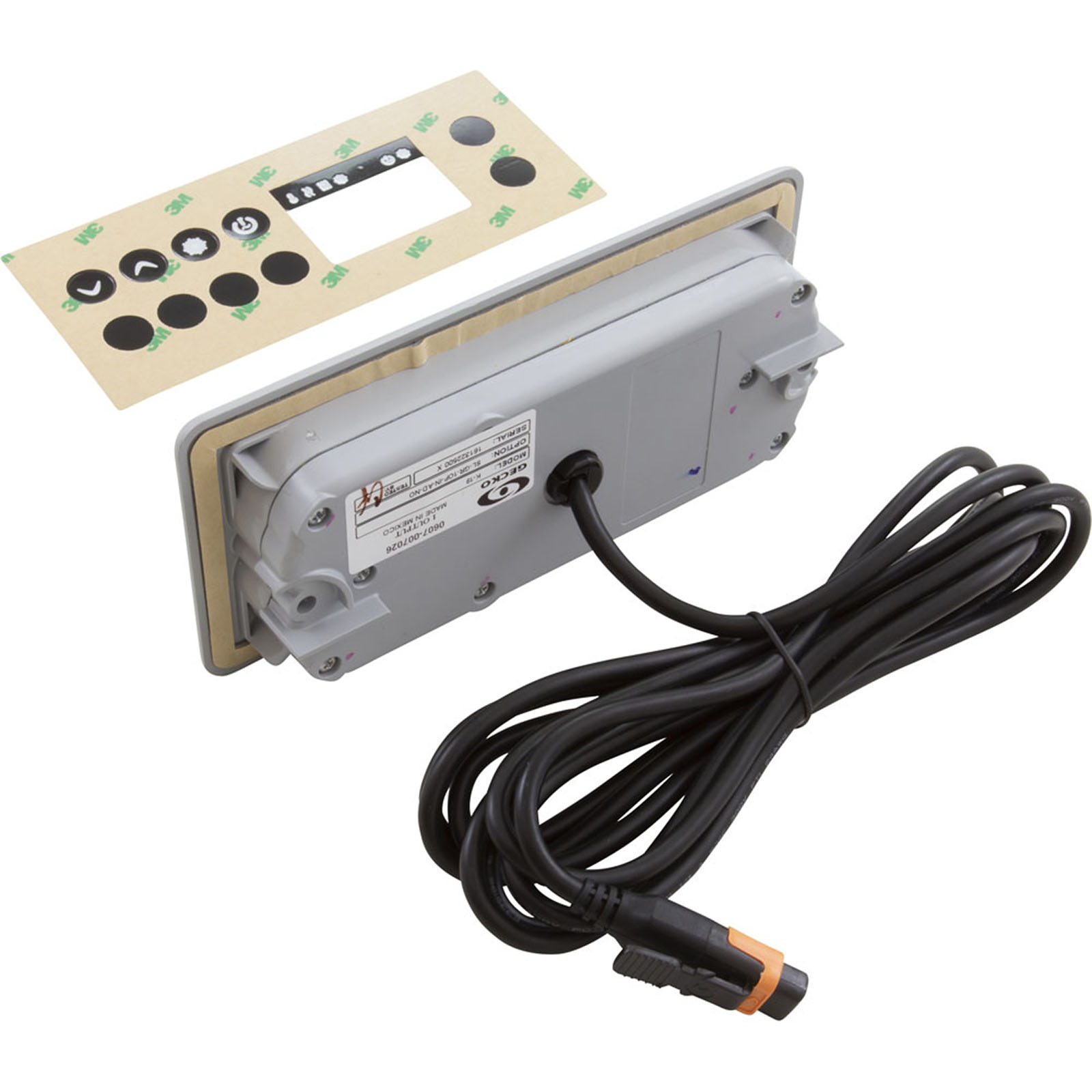 Picture of 80-0236A Overlay Gecko in.k19 4 Button P1 Lt Temp Up Temp Down
