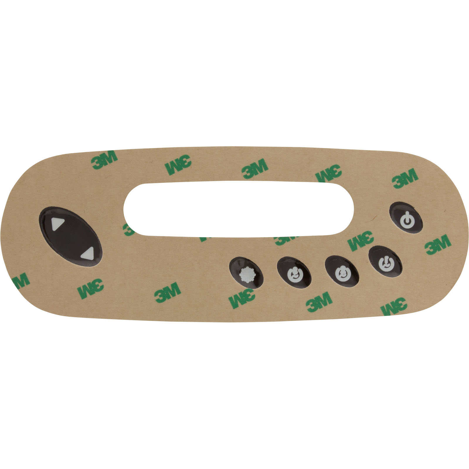 Picture of 80-0240A Overlay HydroQuip in.k450 7-Button P1 P2 P3 Lt Grey