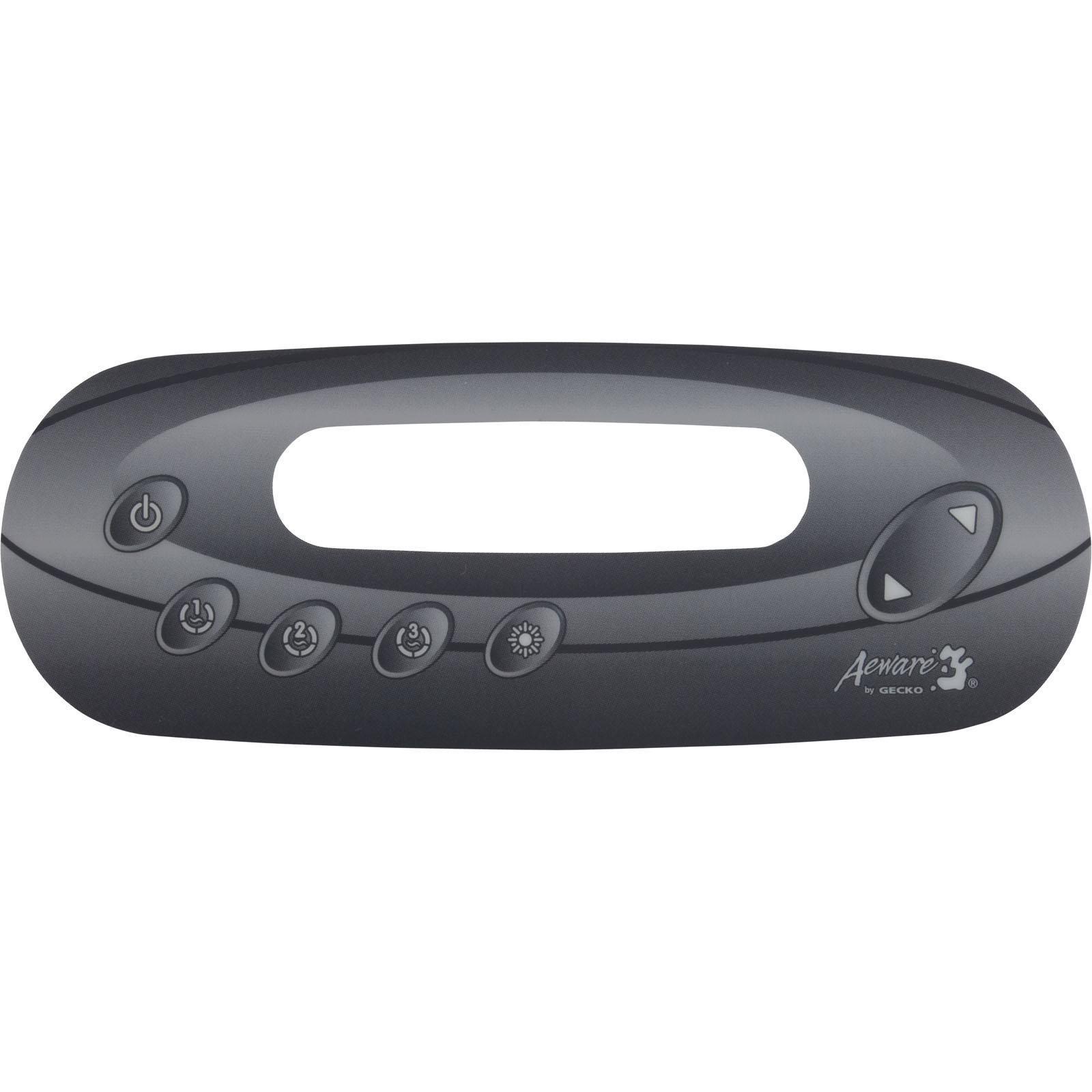 Picture of 80-0240A Overlay HydroQuip in.k450 7-Button P1 P2 P3 Lt Grey