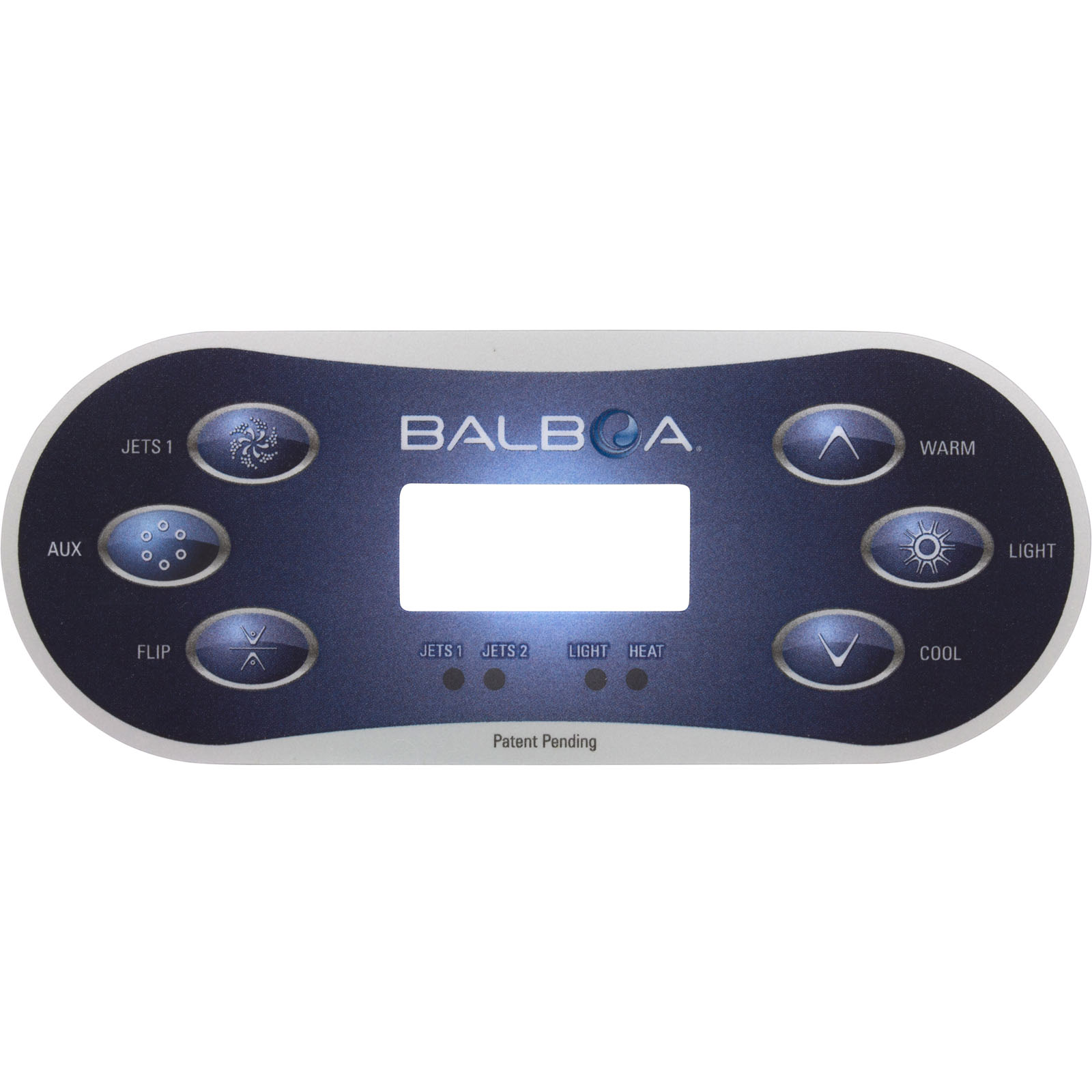 Picture of 12101 Overlay HQ-BWG TP600P1AuxFlip Lt Temp LCD blu/wht