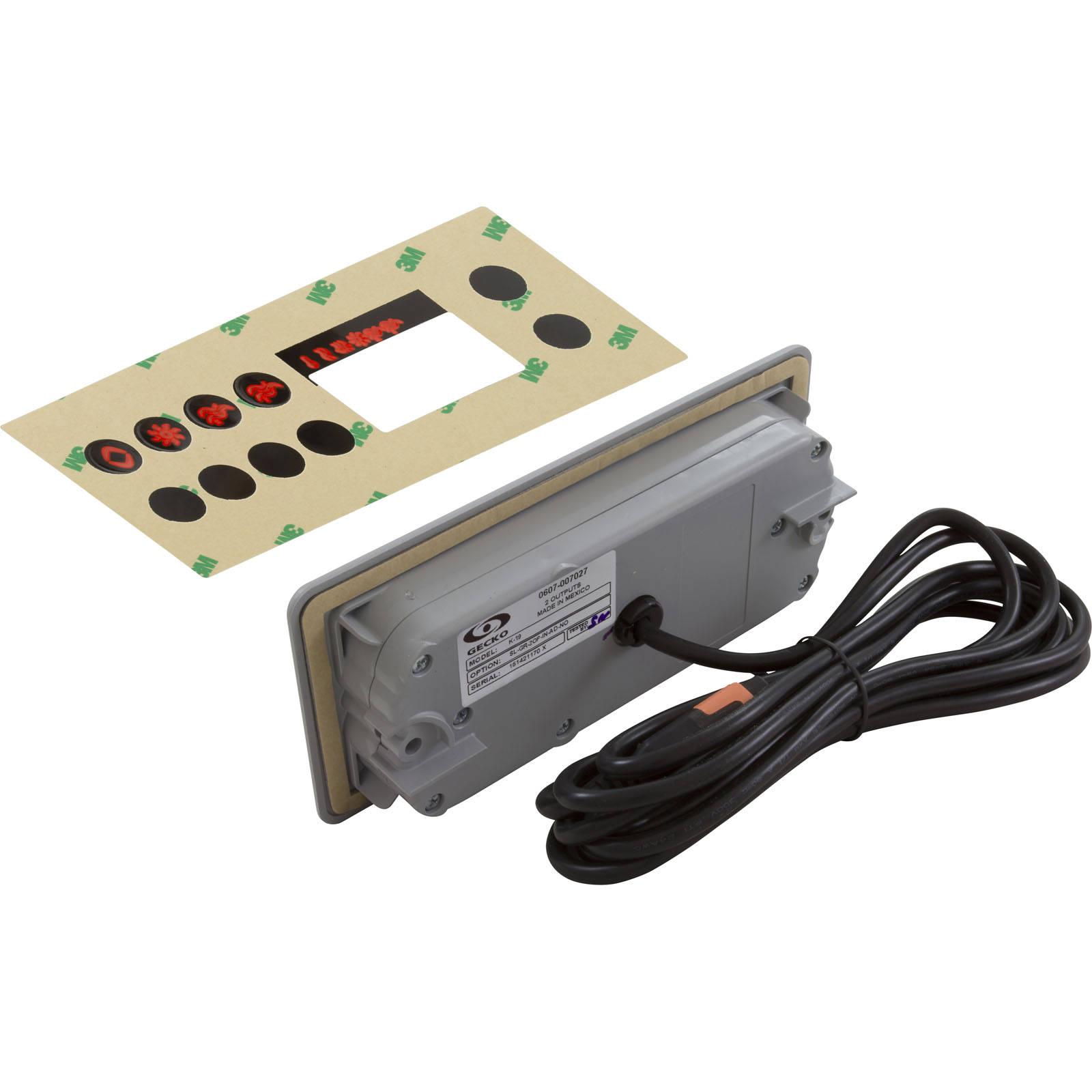 Picture of  Topside Gecko in.k19 4 Button 1 Pump LED w/ Overlay