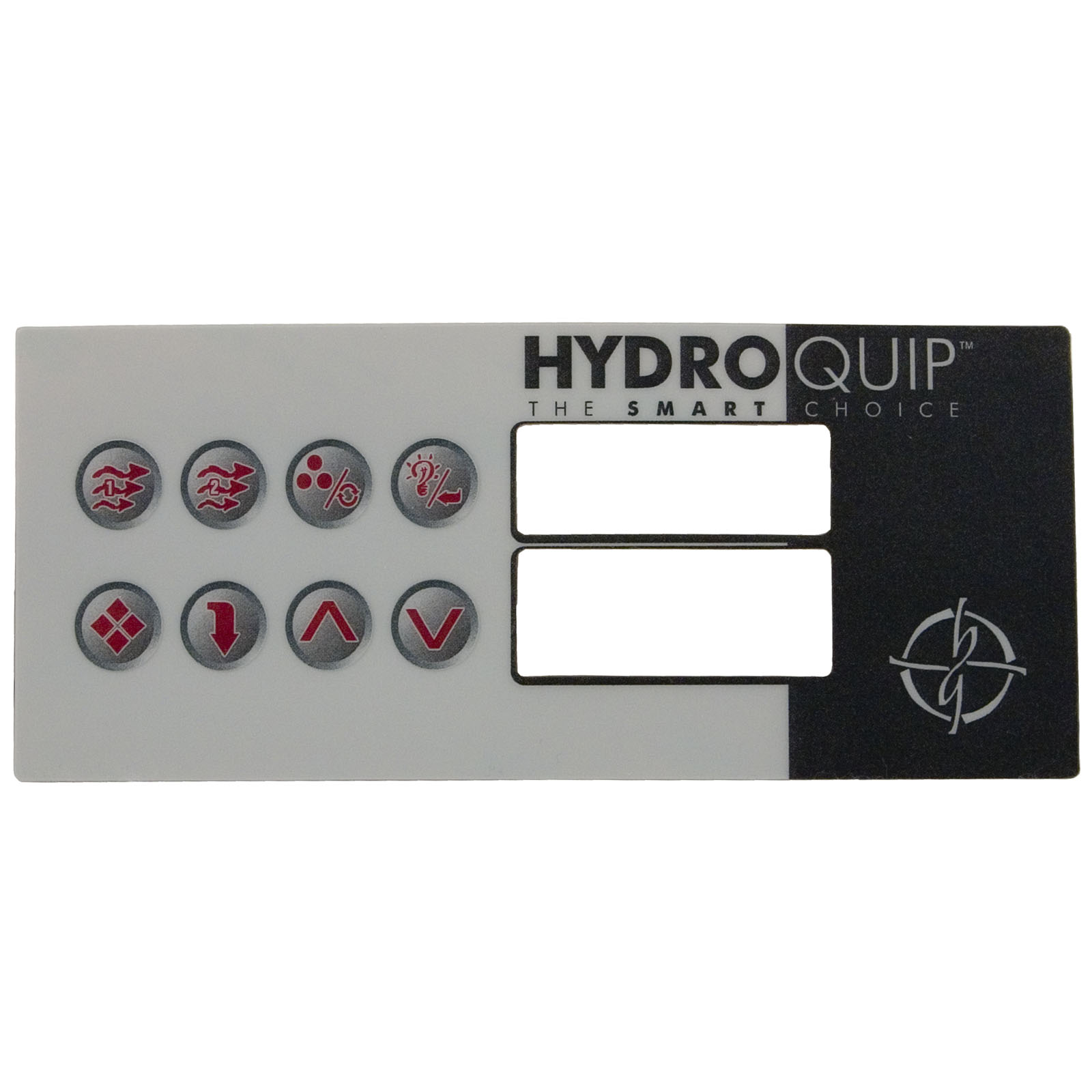 Picture of 80-0211 Overlay Hydro-Quip HT2 8 Button Large Rec wht/blk