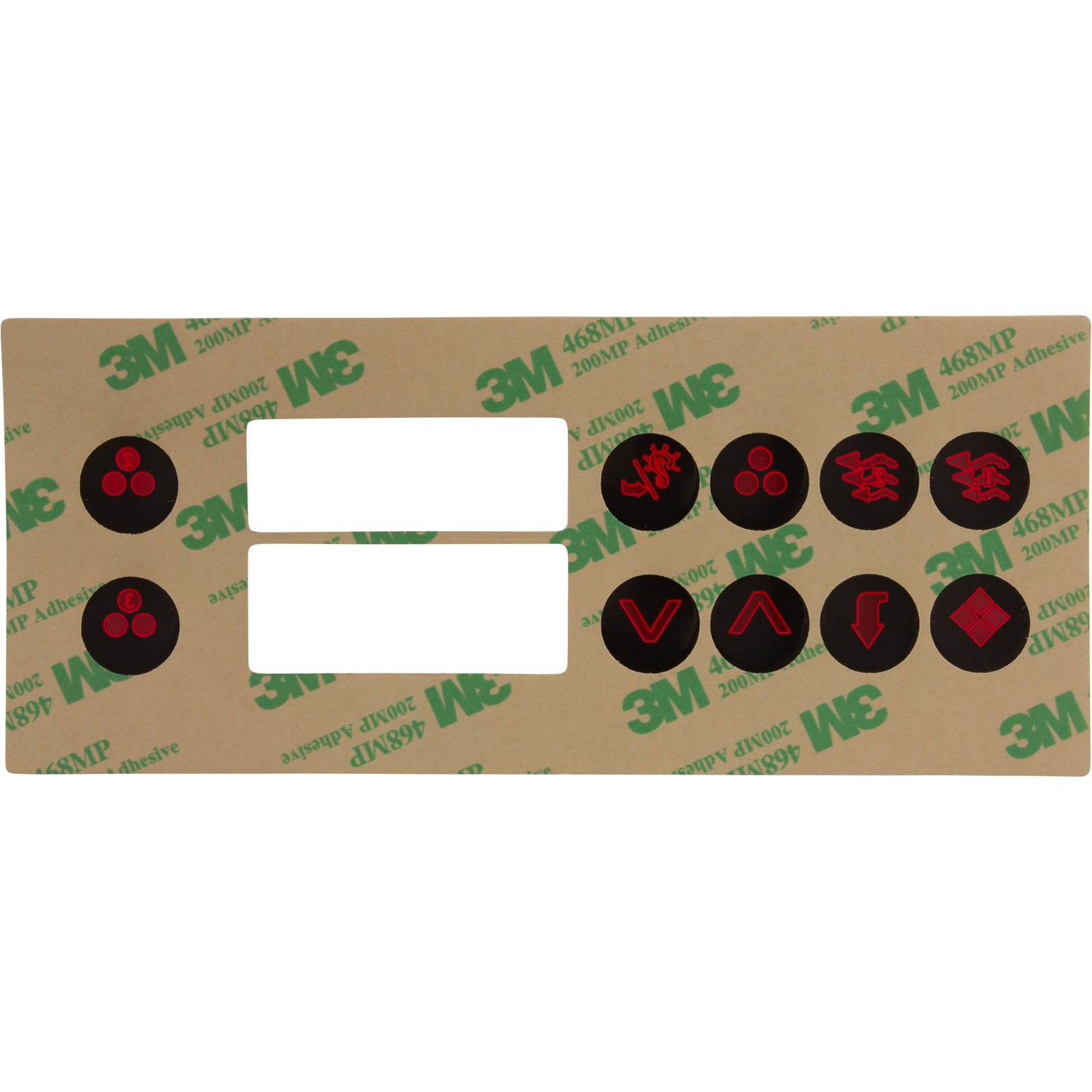 Picture of 80-0211-10 Overlay Hydro-Quip HT2 10 Button Large Rec wht/blk