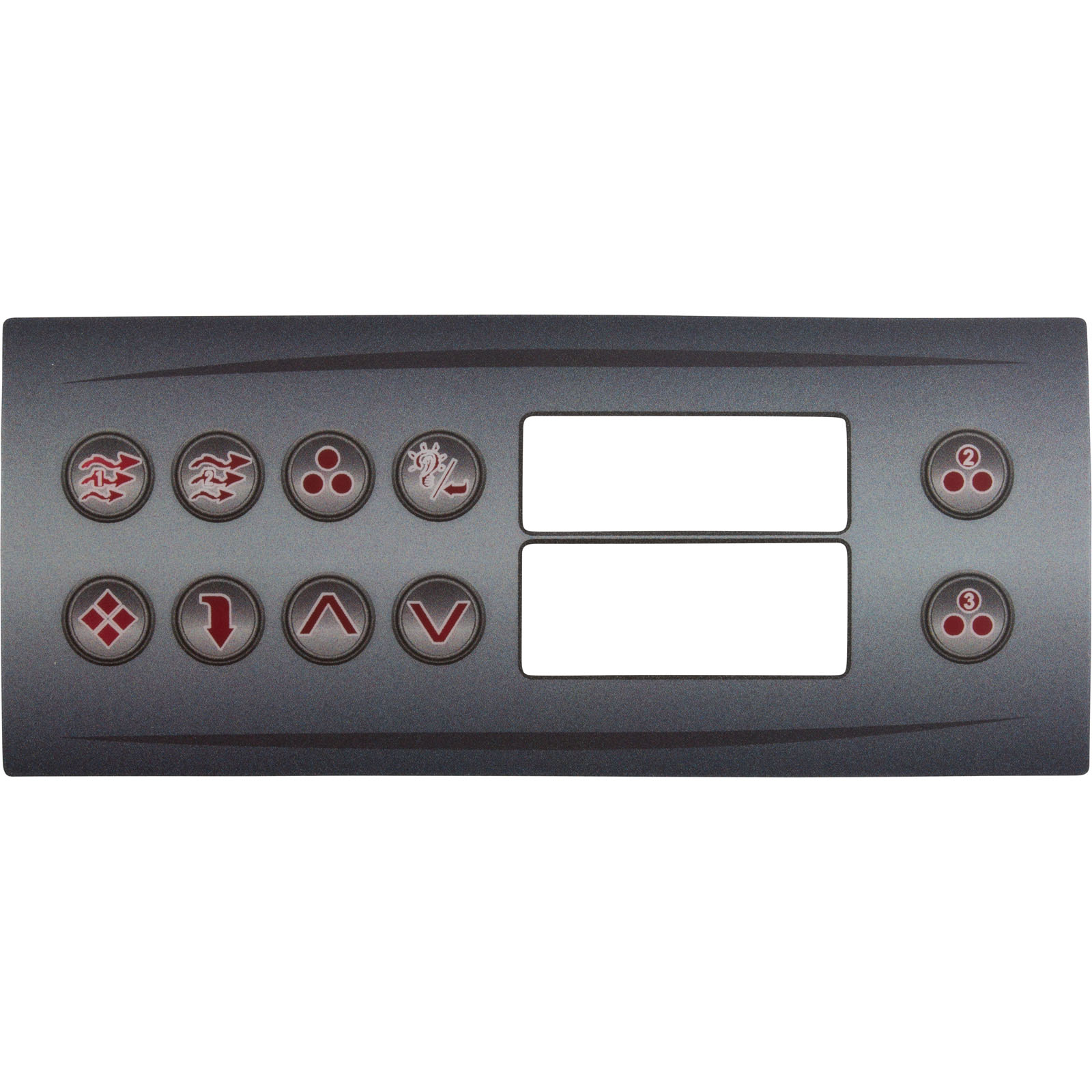 Picture of 80-0211-10 Overlay Hydro-Quip HT2 10 Button Large Rec wht/blk