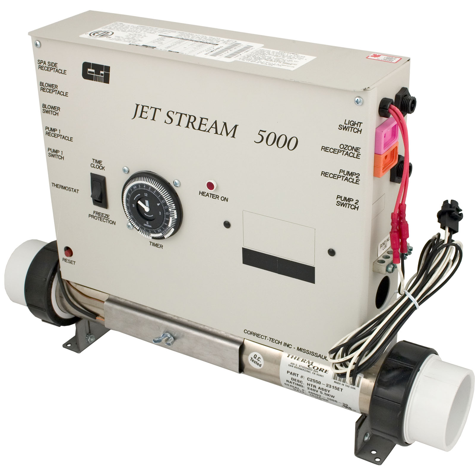 Picture of 1-608TCHO Control Elm CTI Jet Stream 5.5kW 115v/230v w/Air Button