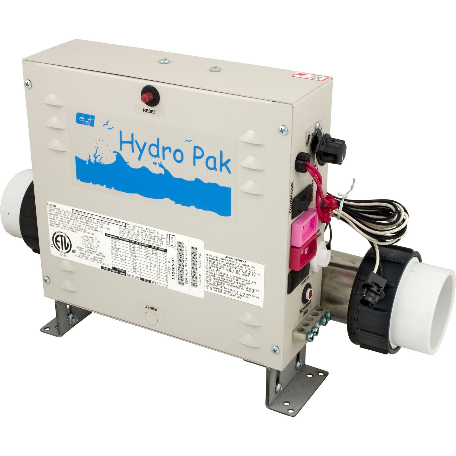 Picture of 1-633FBHO Control Elm CTI Hydro Pak 5.5kW 115v/230v w/Air Button