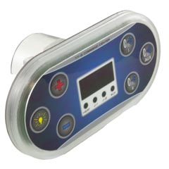Topside, United Spa Controls T7-S, 6 Button, P1,P2,Aux,Lt 58-553-1011
