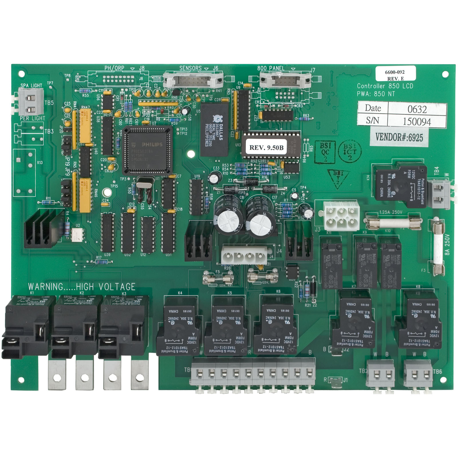 Picture of 6600-092 PCB Jacuzzi Sundance J370 J375 J360 J365
