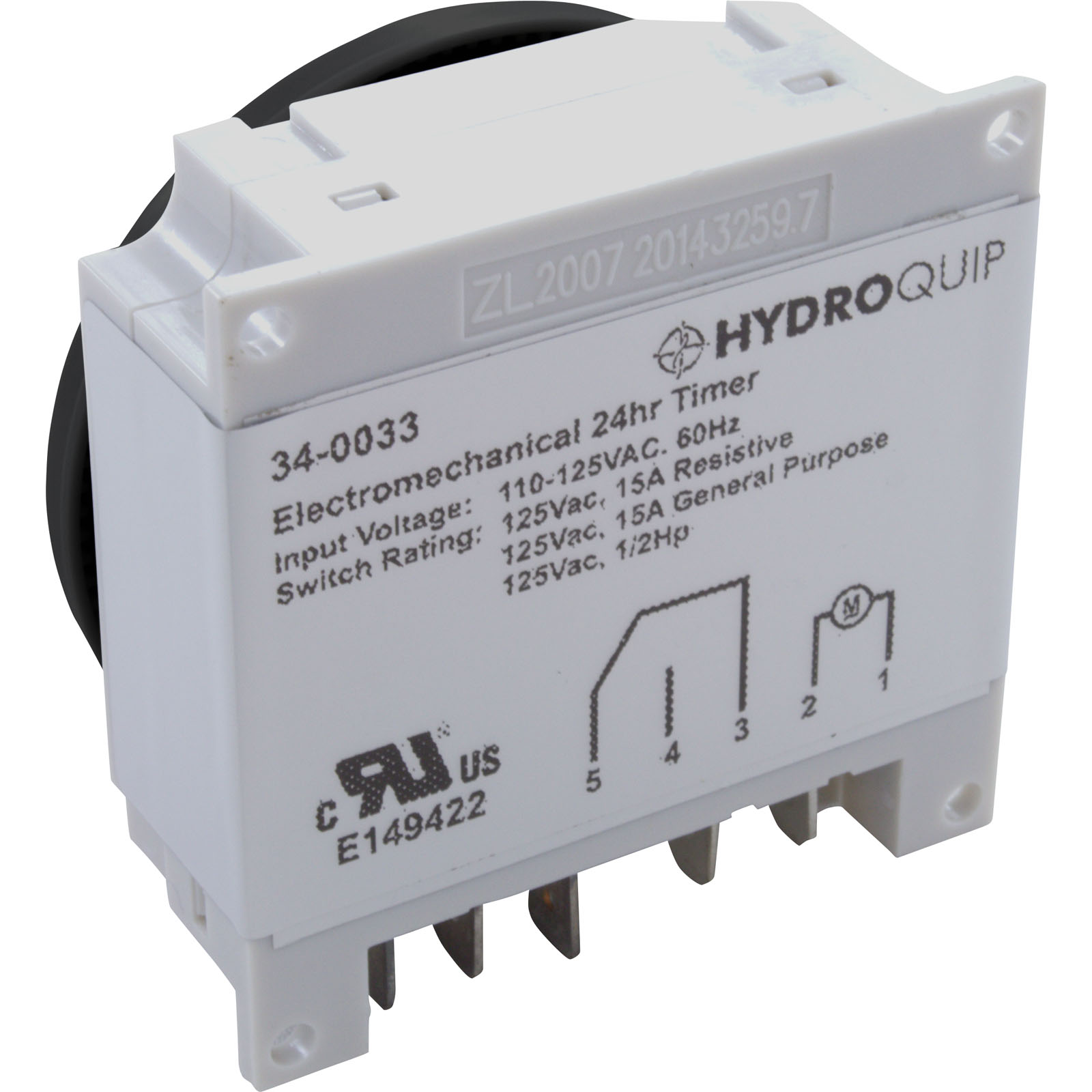 Picture of FM1SWUZH-120U Timer Grasslin SPDT Panel Mount 115v w/override 7day