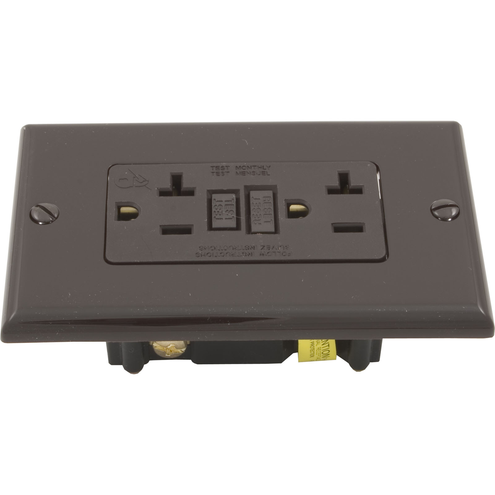 Picture of N7899 GFCI Leviton 20A SPST Plugface Brown
