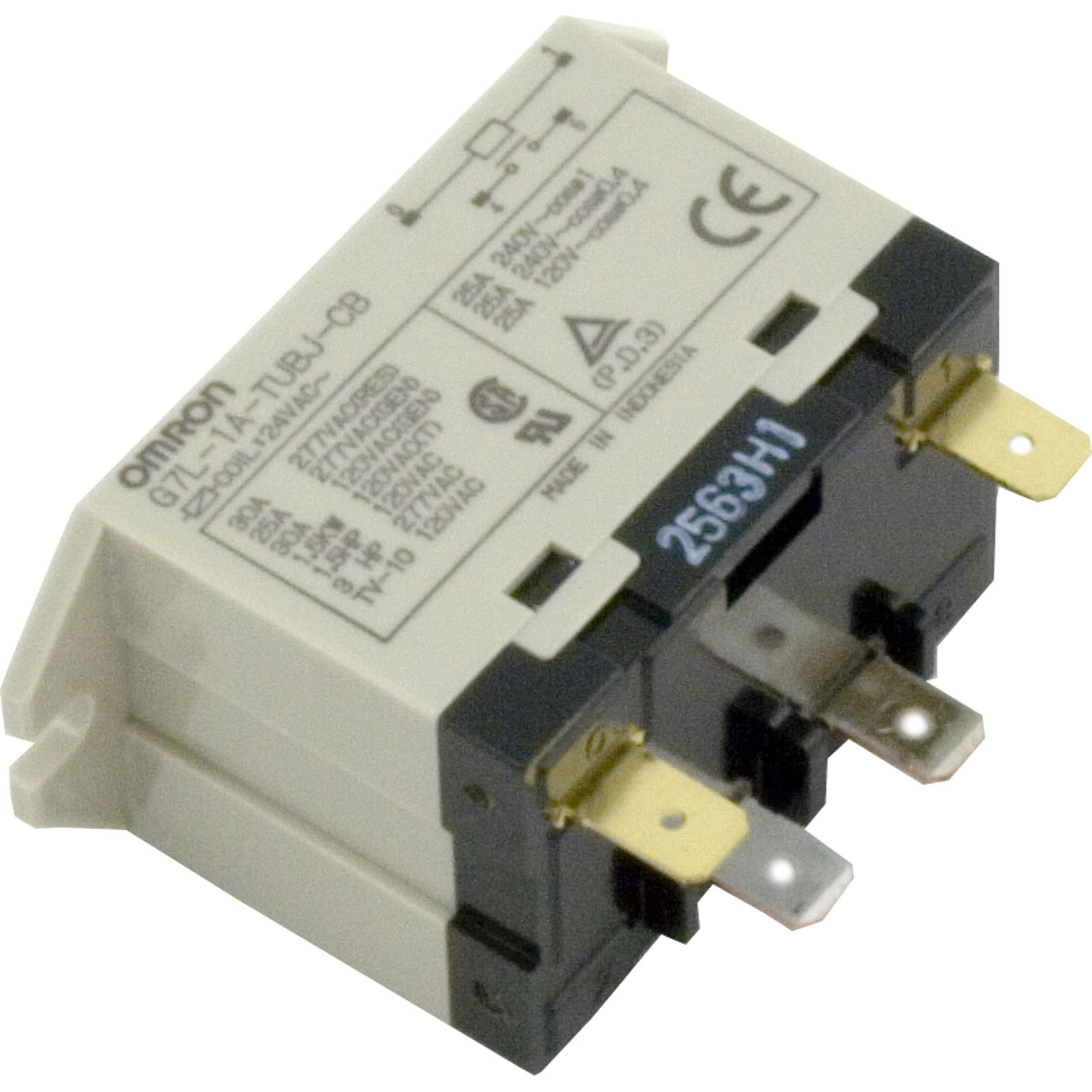 Picture of G7L-1A-TUB-J-CB-AC24 Relay Omron SPST 30A 24vac