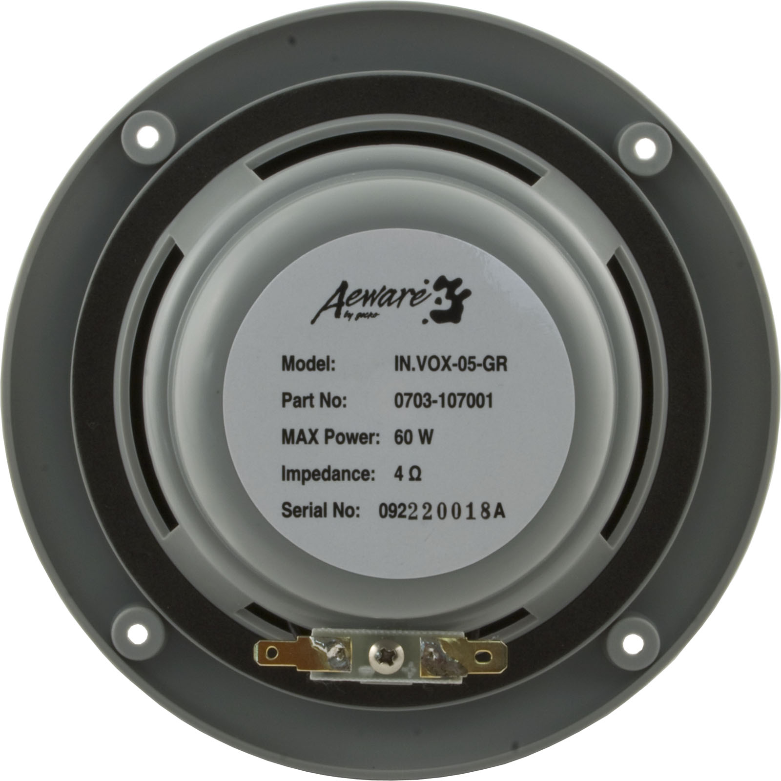 Picture of 0703-107001 Flush Mount Speaker Gecko in.vox 5-1/4" 60w Gray qty 2