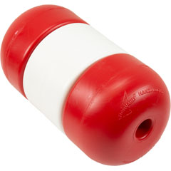 Pool Float, Handi-Lock, 5" x 9", 3/4" Rope, Red/White/Red 85-588-1002