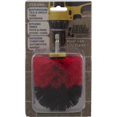 Drill Brush, Useful Products, Power Scrubber, Stiff, Red/Blk 99-640-1012
